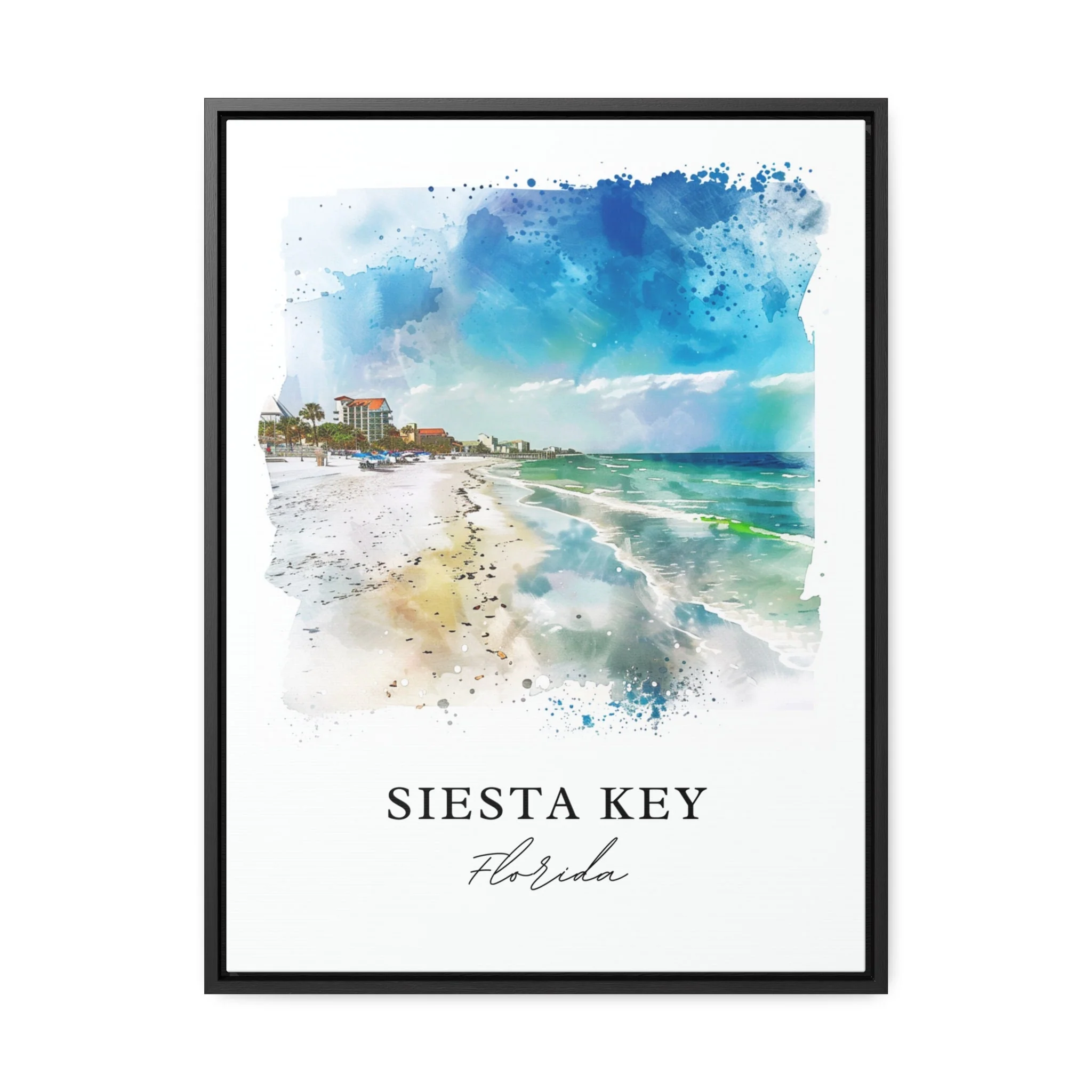 Siesta Key, Florida – Watercolor Art Print - Image 5