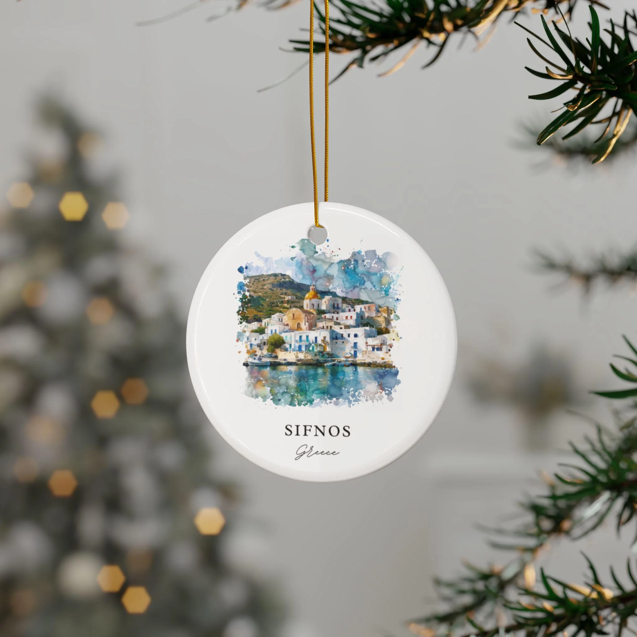 Sifnos Greece Ornament: Unique Sifnos Souvenir, Cyclades Islands Decor, and Authentic Sifnos Greece Gift - Image 2