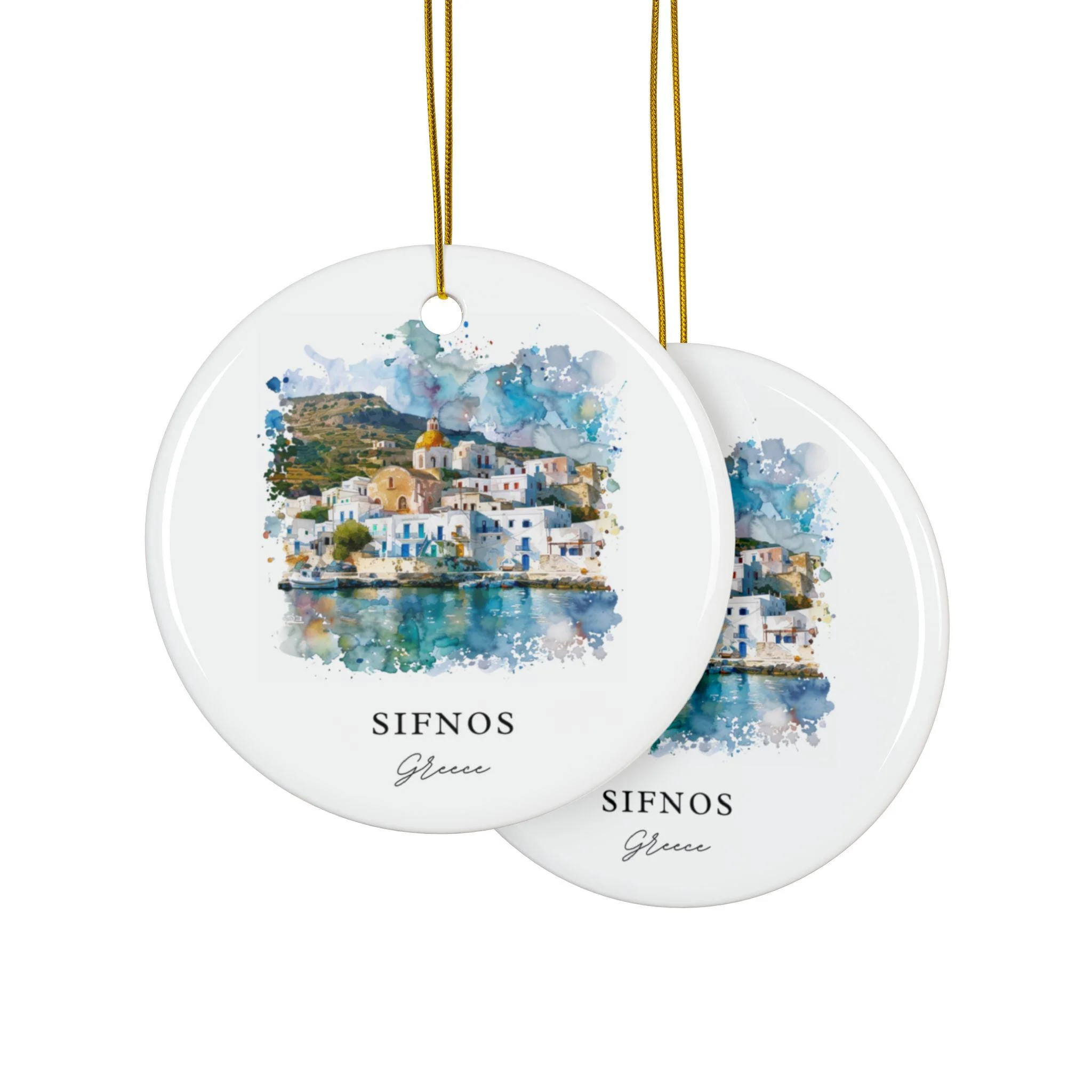 Sifnos Greece Ornament: Unique Sifnos Souvenir, Cyclades Islands Decor, and Authentic Sifnos Greece Gift - Image 3