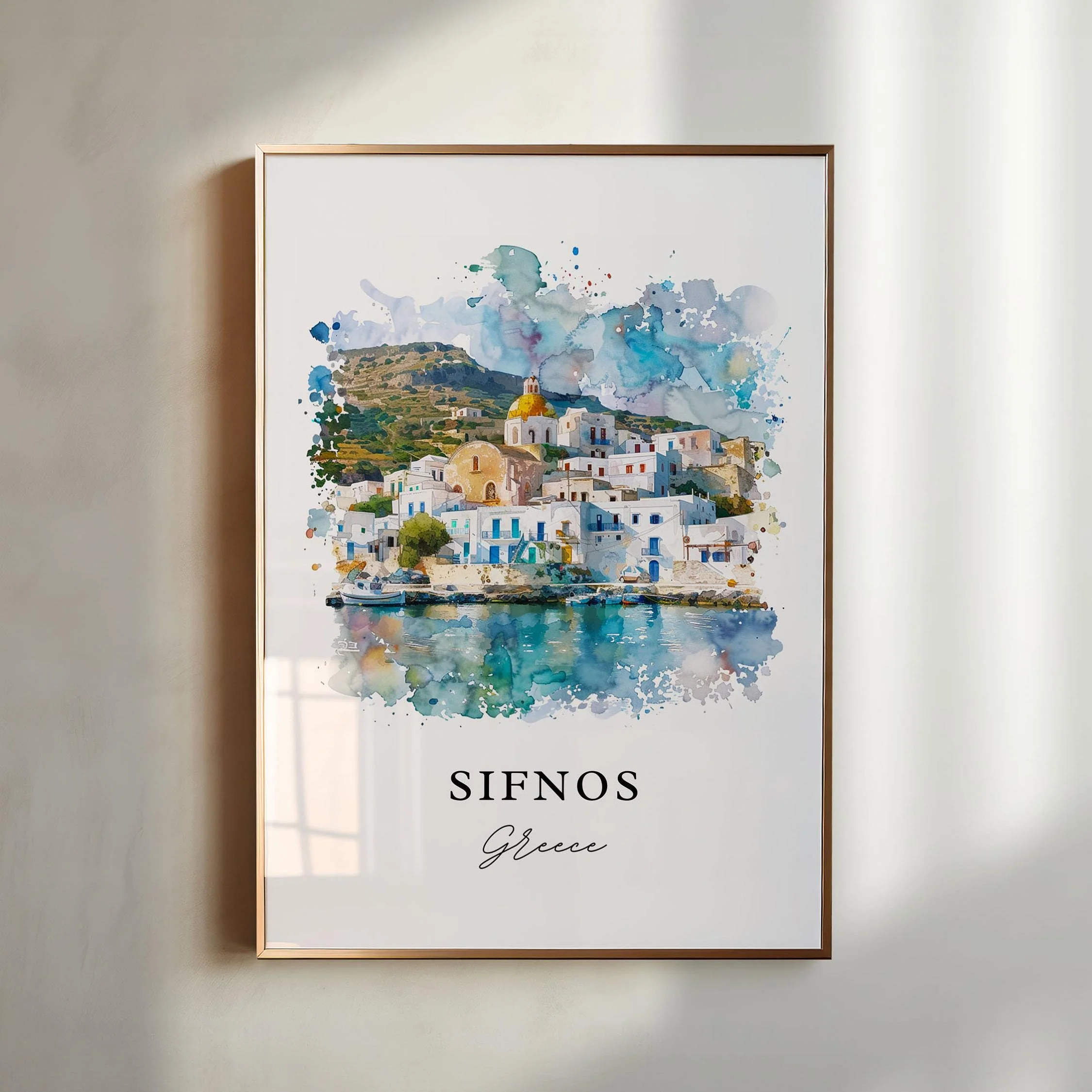 Sifnos, Greece – Watercolor Art Print