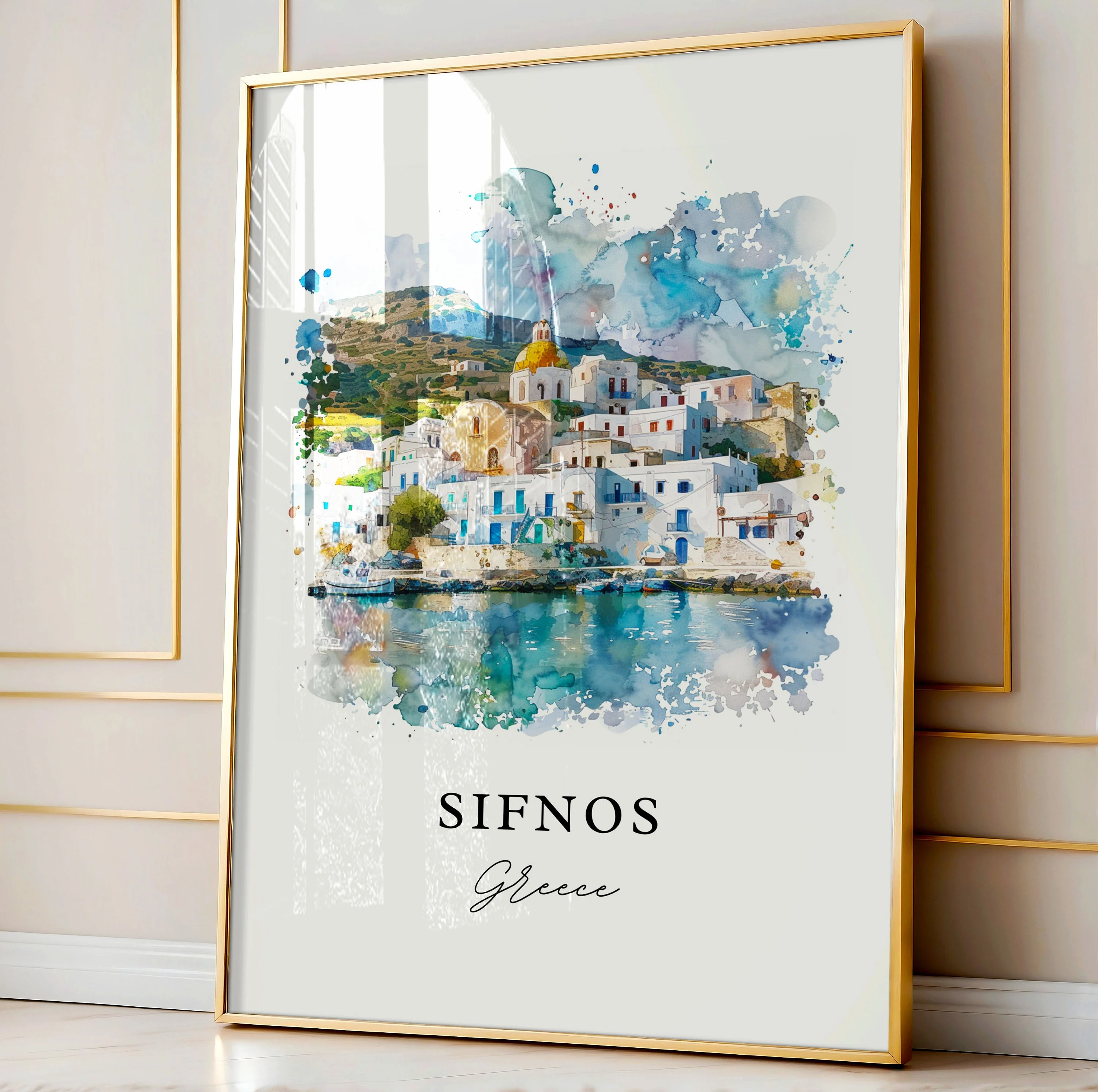 Sifnos, Greece – Watercolor Art Print - Image 5