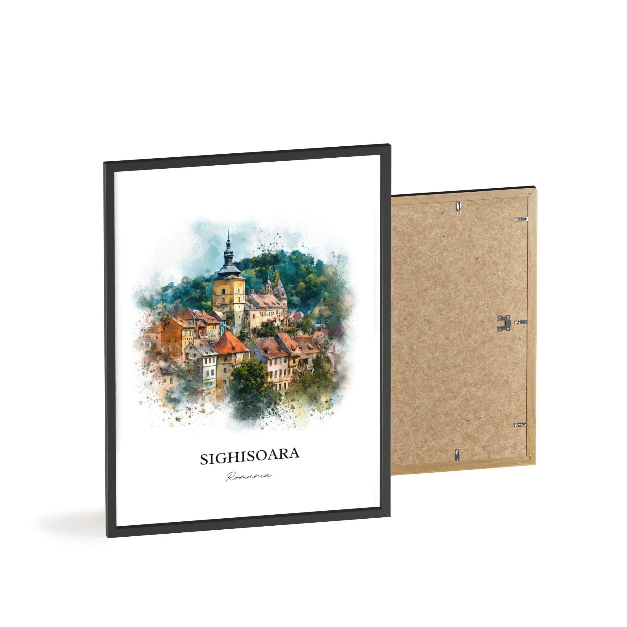 Sighisoara, Romania – Watercolor Art Print - Image 11
