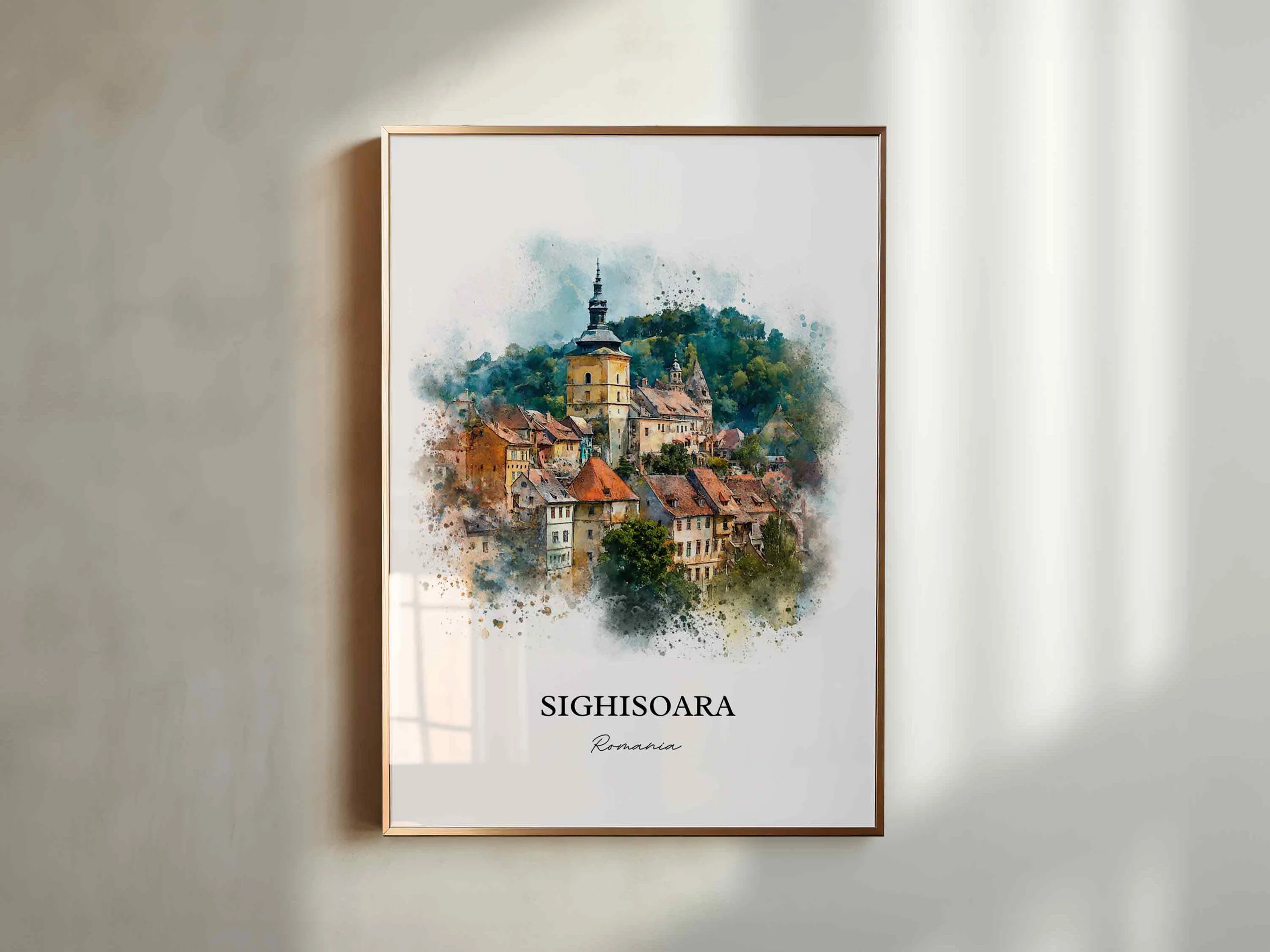 Sighisoara, Romania – Watercolor Art Print - Image 4