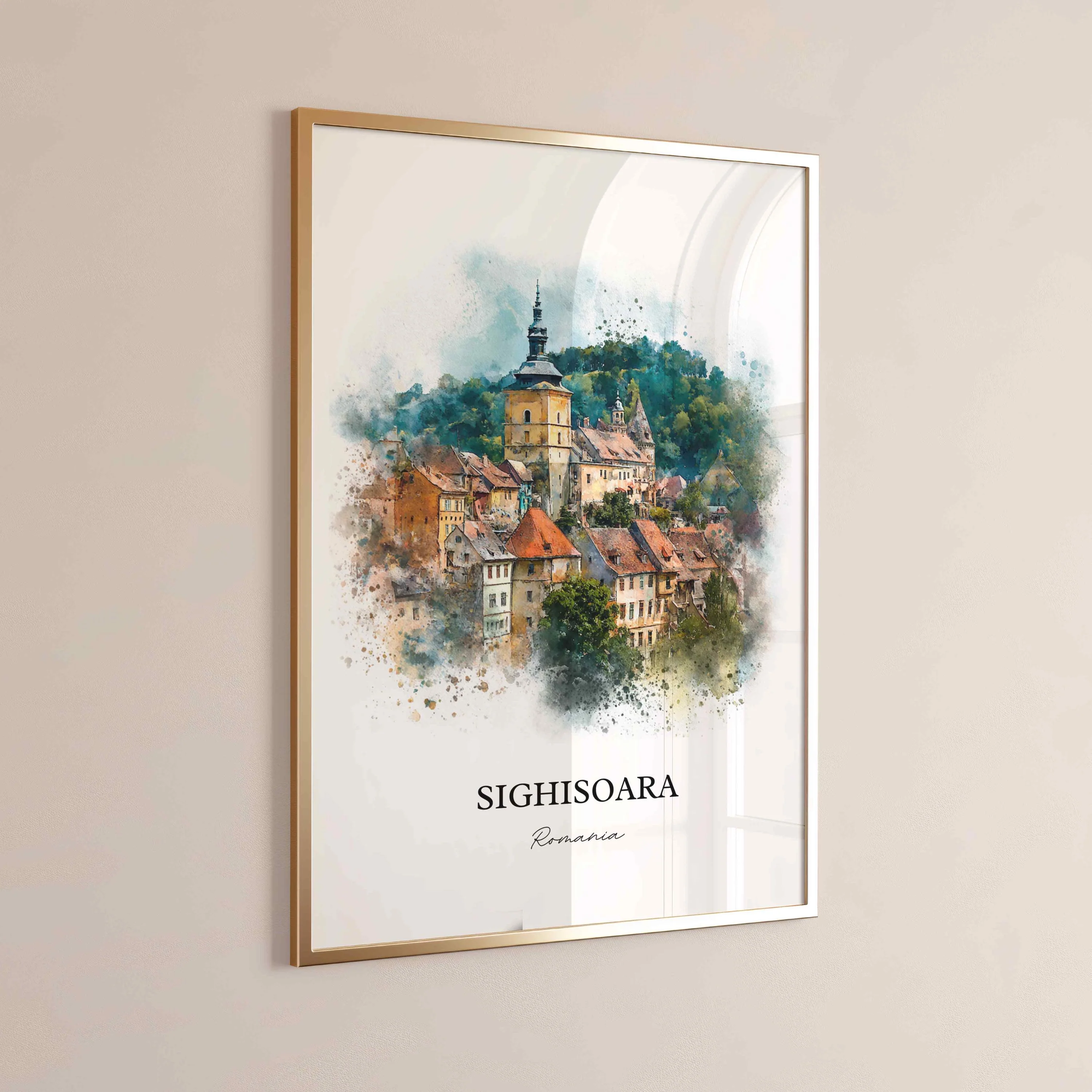 Sighisoara, Romania – Watercolor Art Print - Image 5