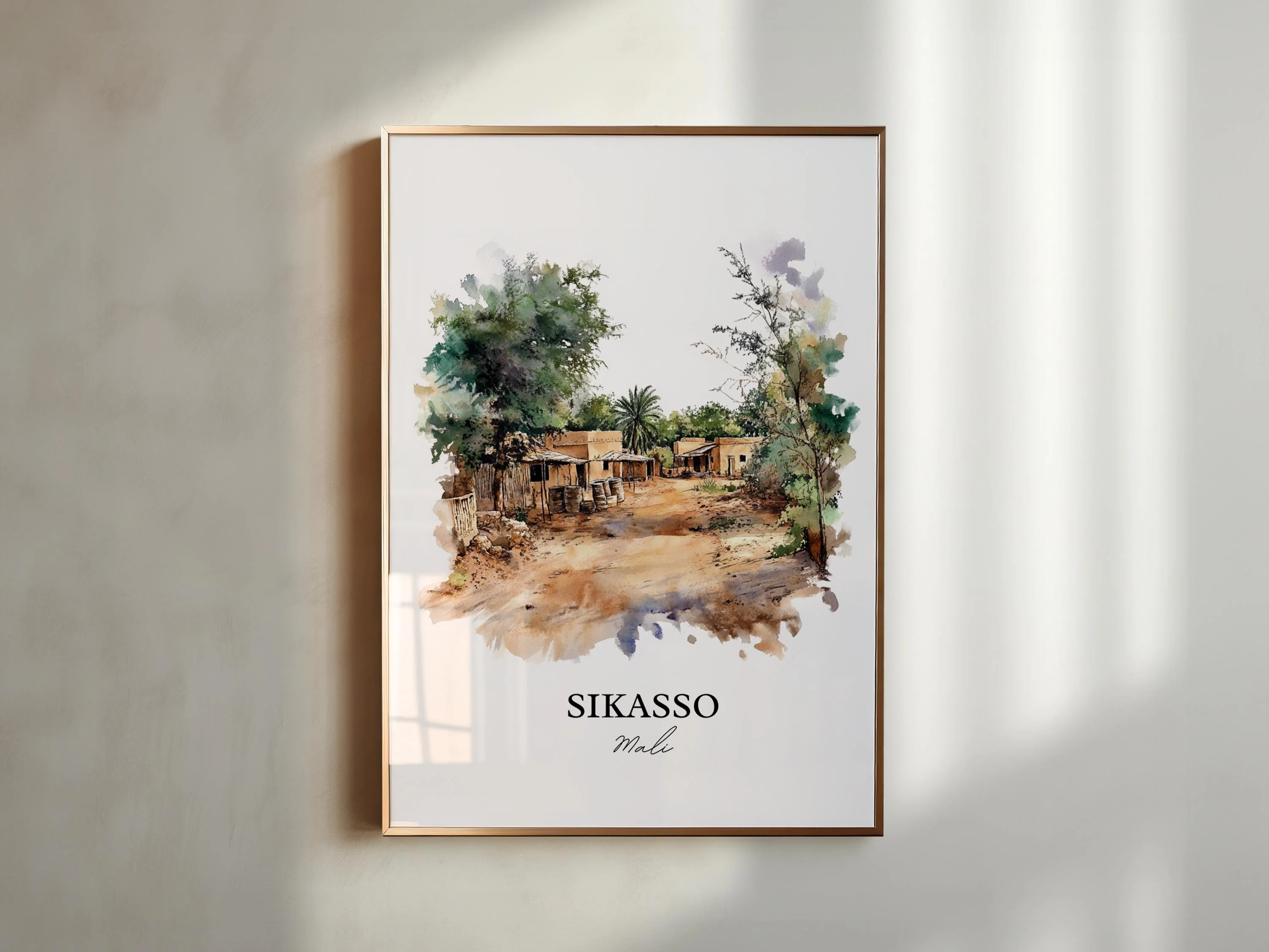 Sikasso, Mali – Watercolor Art Print - Image 3
