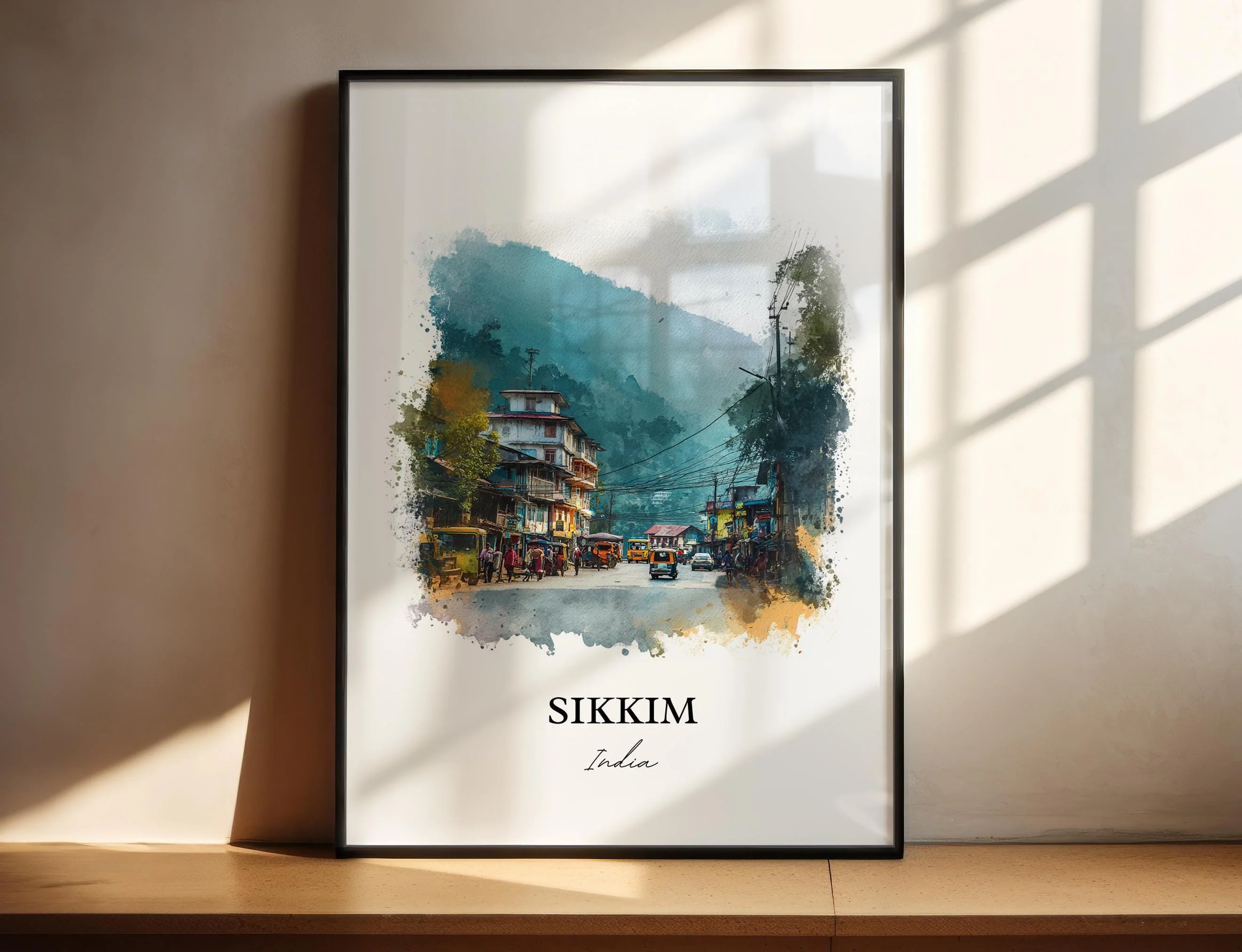 Sikkim, India – Watercolor Art Print