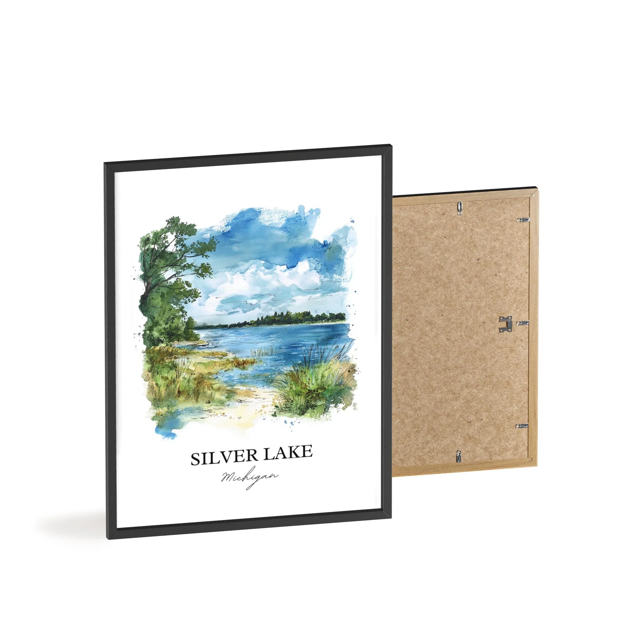 Silver Lake, MI, USA – Watercolor Art Print - Image 8