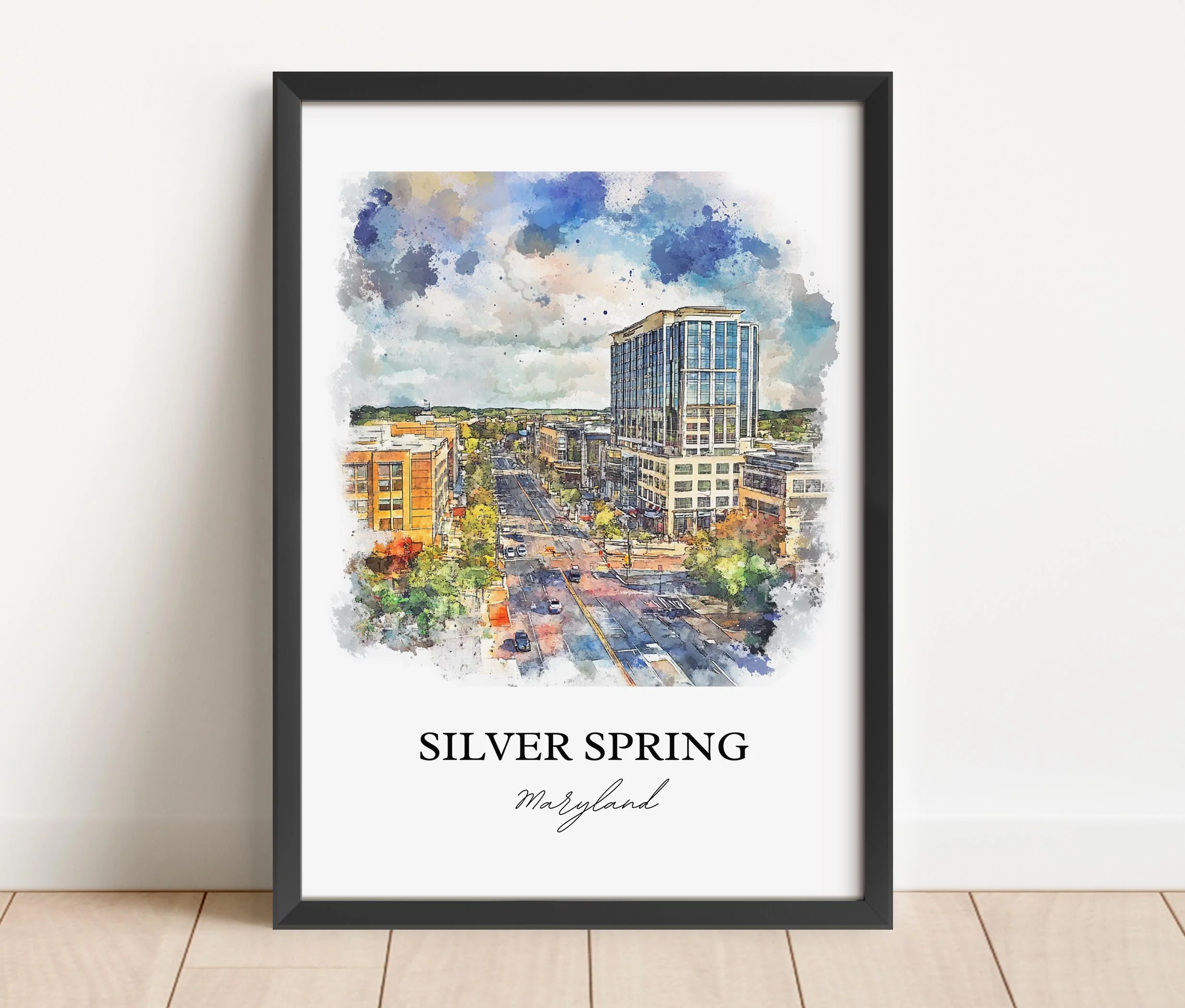 Silver Spring, Maryland – Watercolor Art Print - Image 4