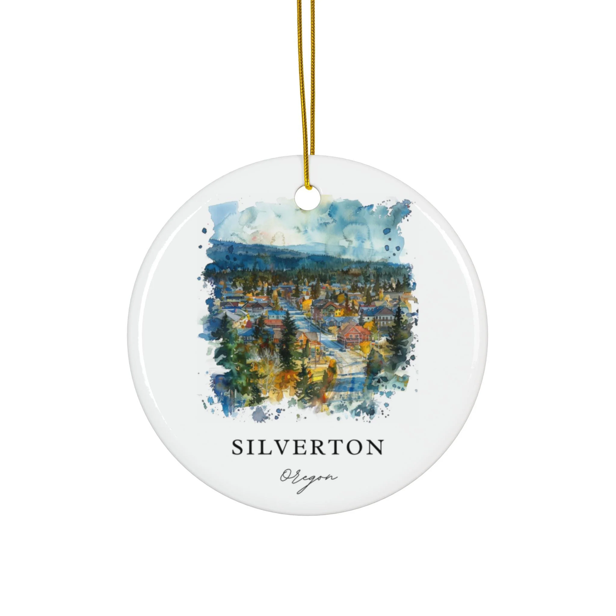 Silverton Oregon Ornament: Unique Silverton OR Souvenir, Silverton Xmas Decor, and Authentic Silverton Oregon Christmas Gift
