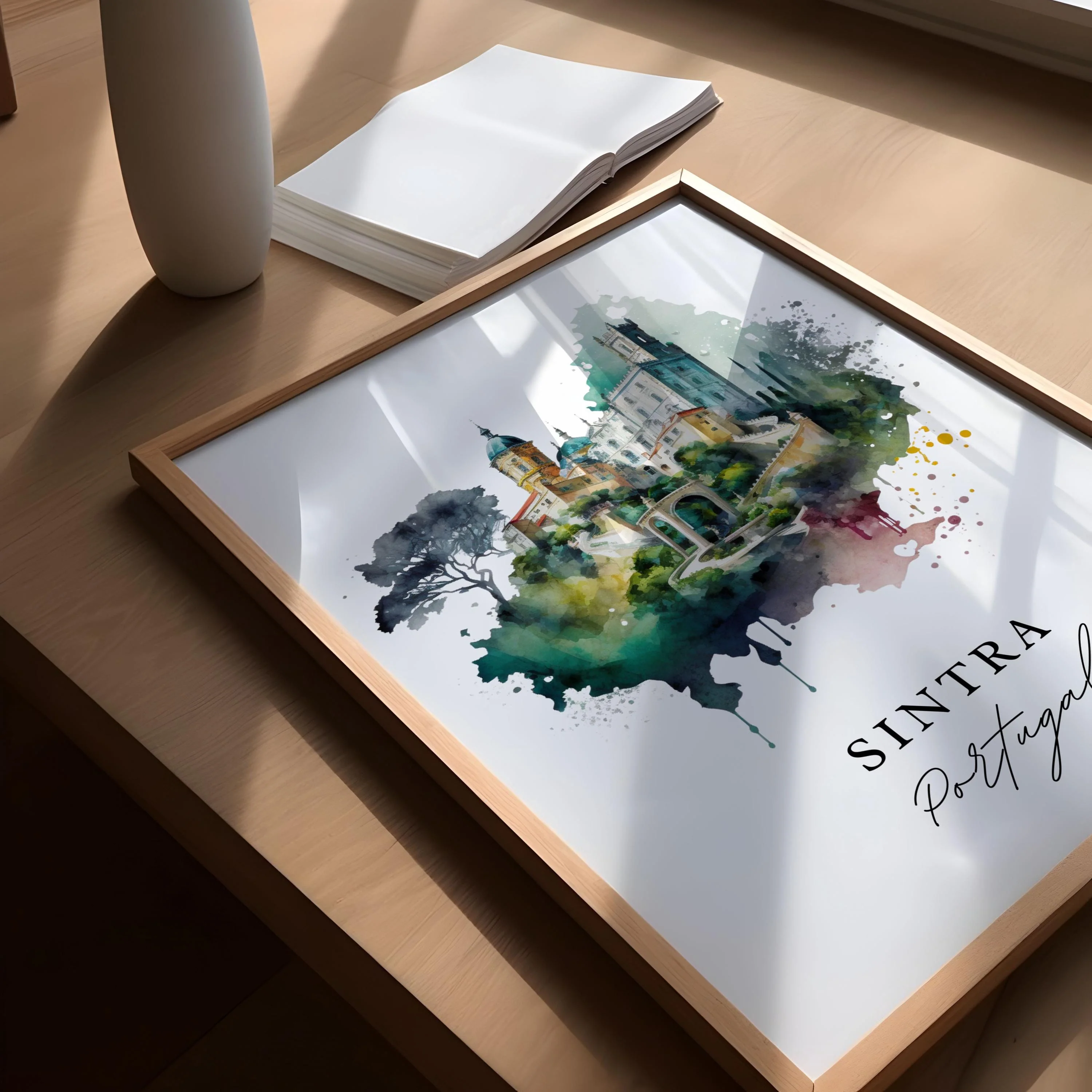 Sintra, Portugal – Watercolor Art Print - Image 3