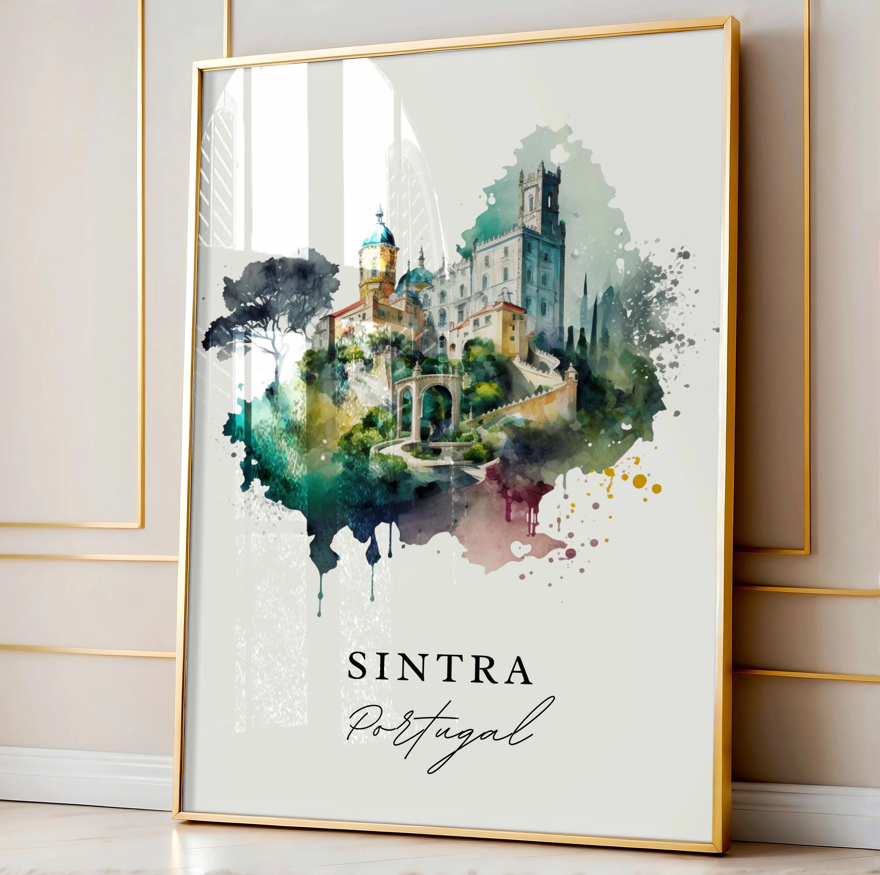 Sintra, Portugal – Watercolor Art Print - Image 4
