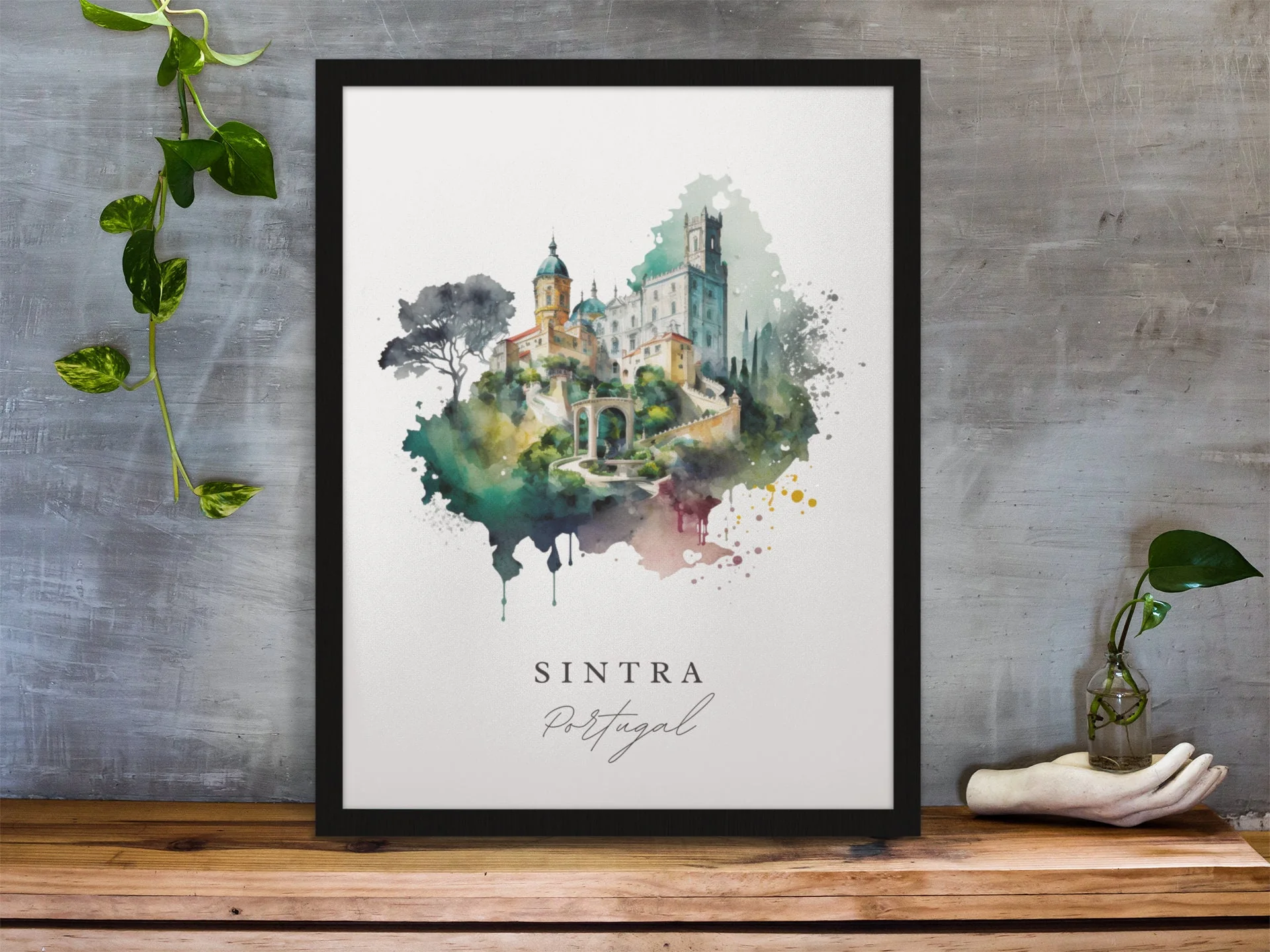 Sintra, Portugal – Watercolor Art Print - Image 5