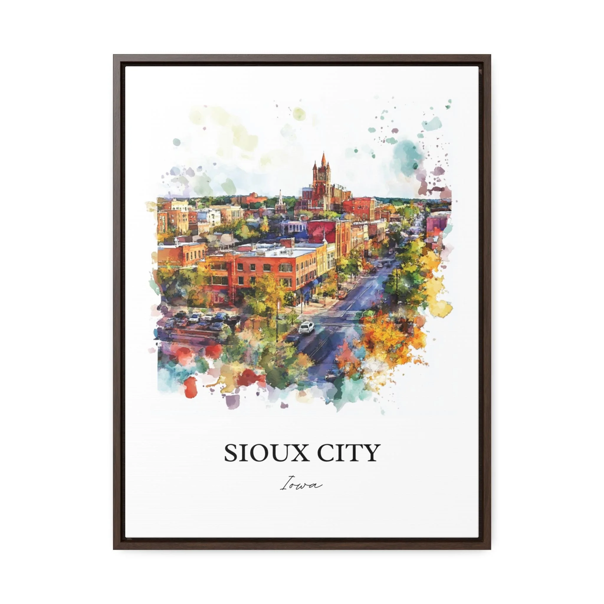 Sioux City, Iowa – Watercolor Art Print - Image 7