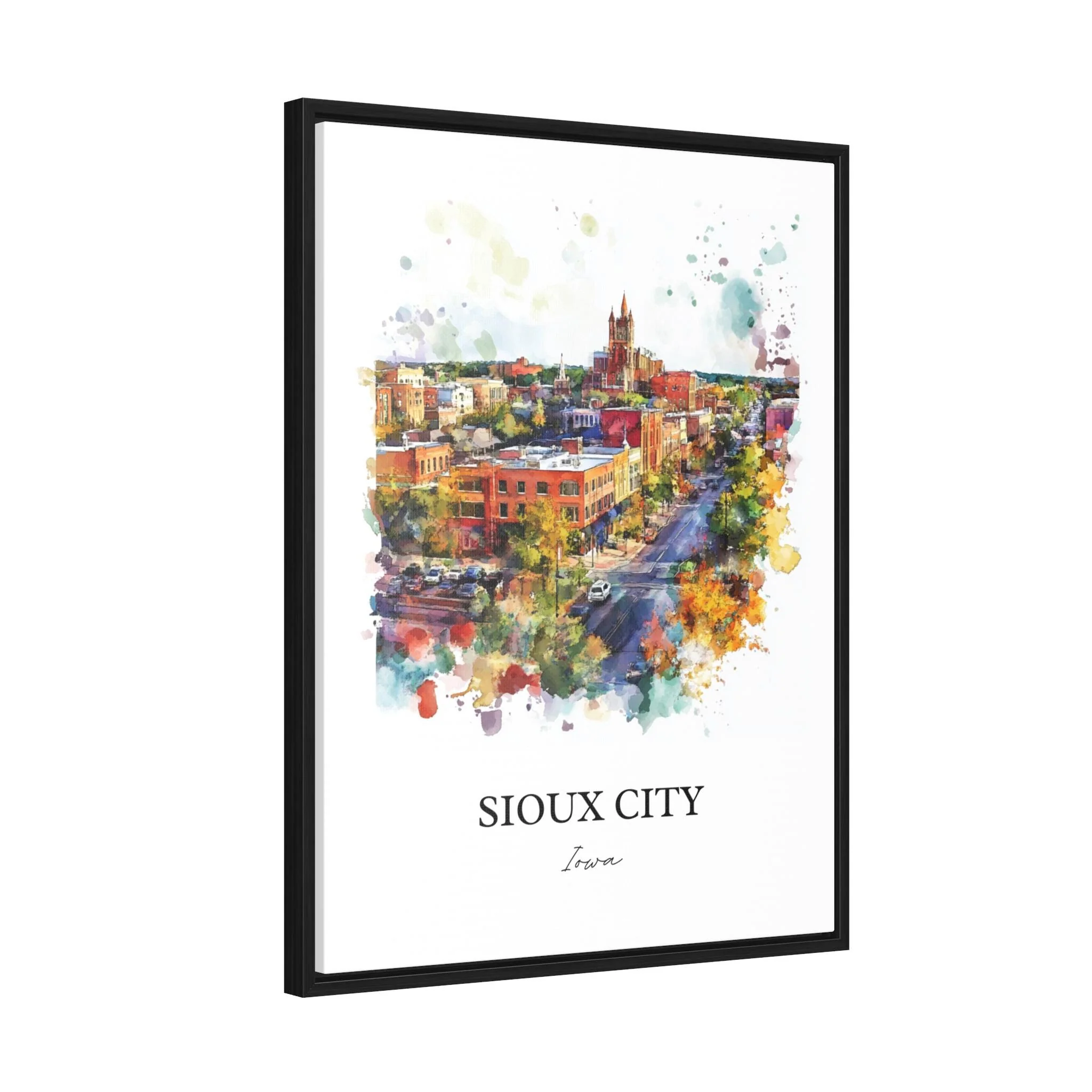 Sioux City, Iowa – Watercolor Art Print - Image 8