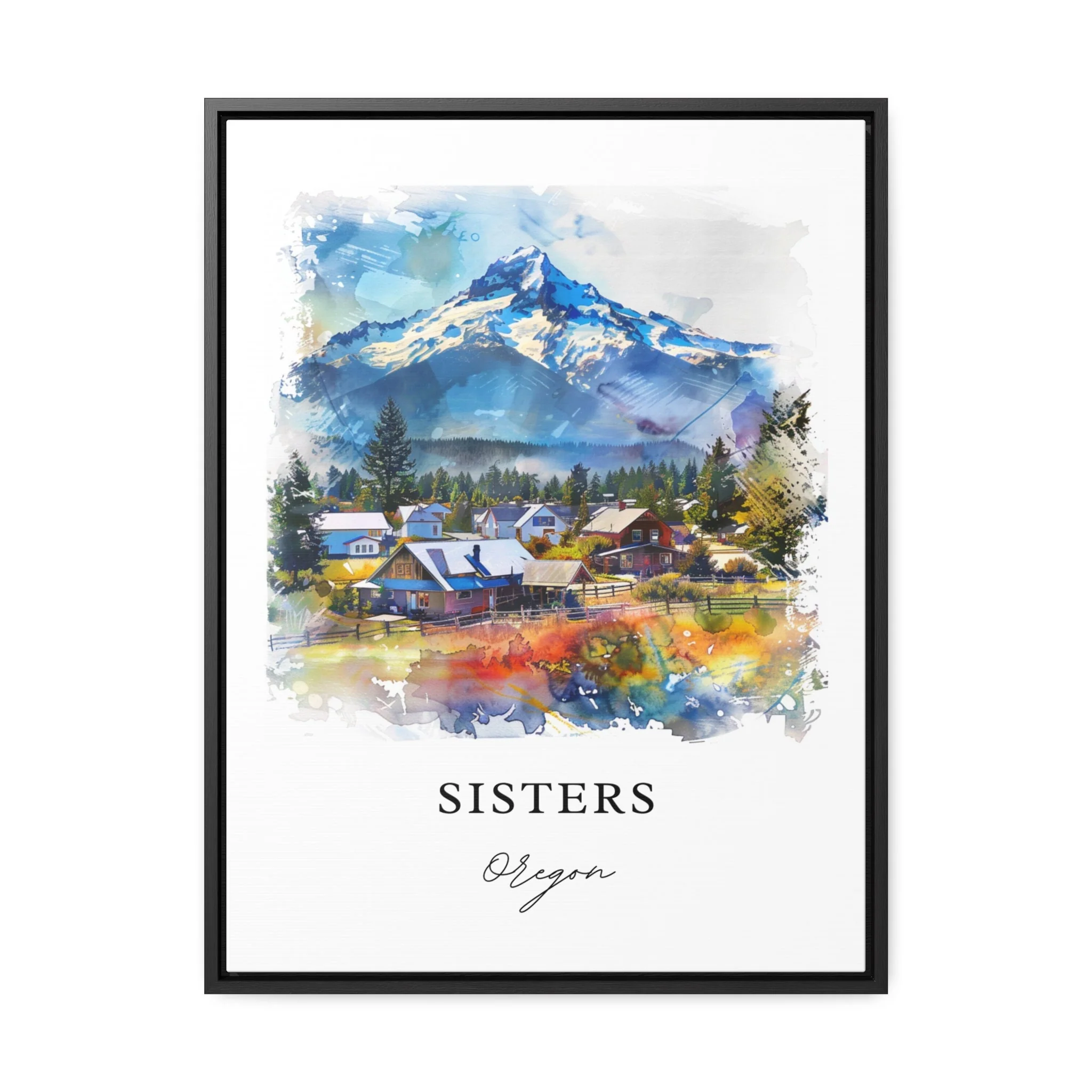 Sisters, Oregon, USA – Watercolor Art Print - Image 5