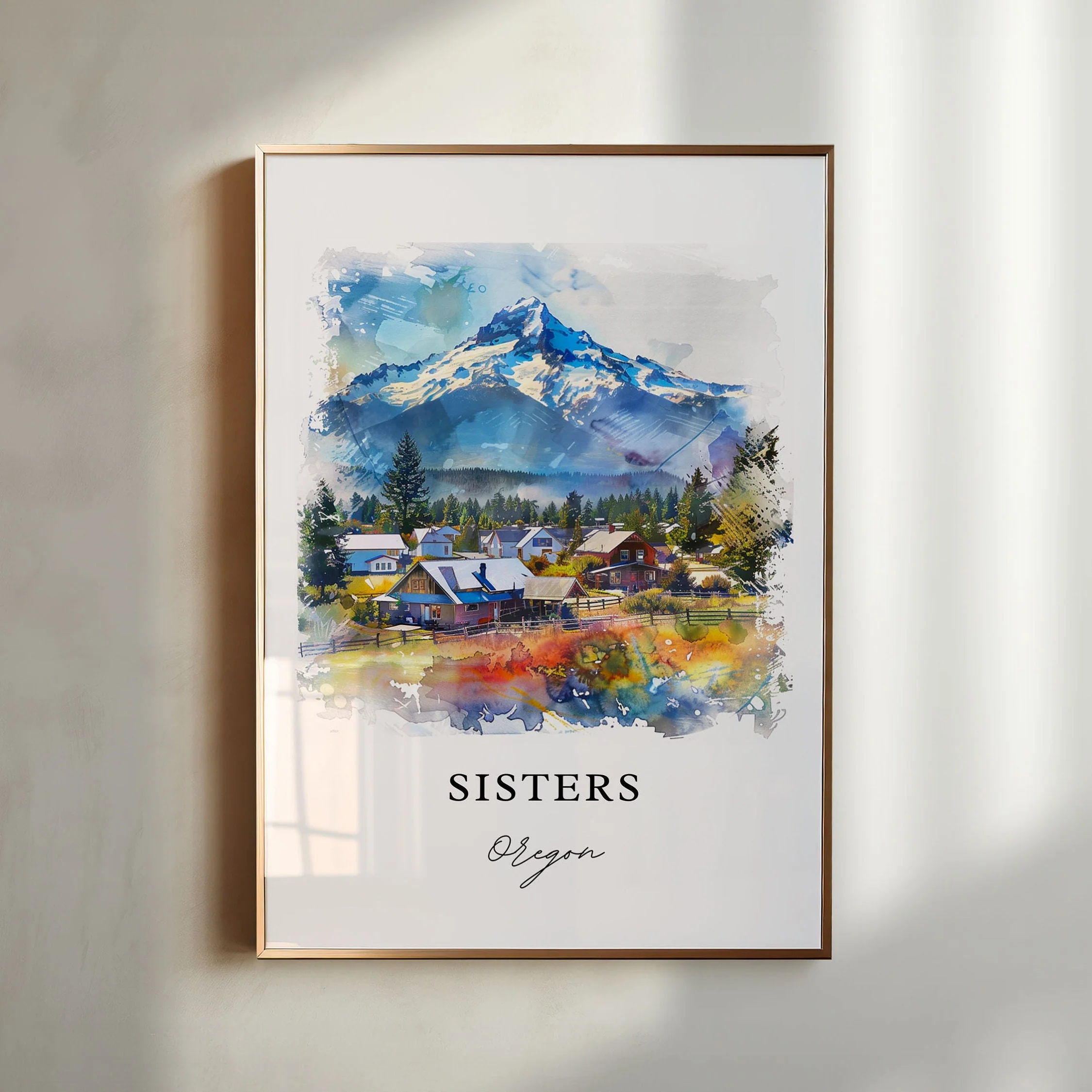 Sisters, Oregon, Oregon – Watercolor Art Print