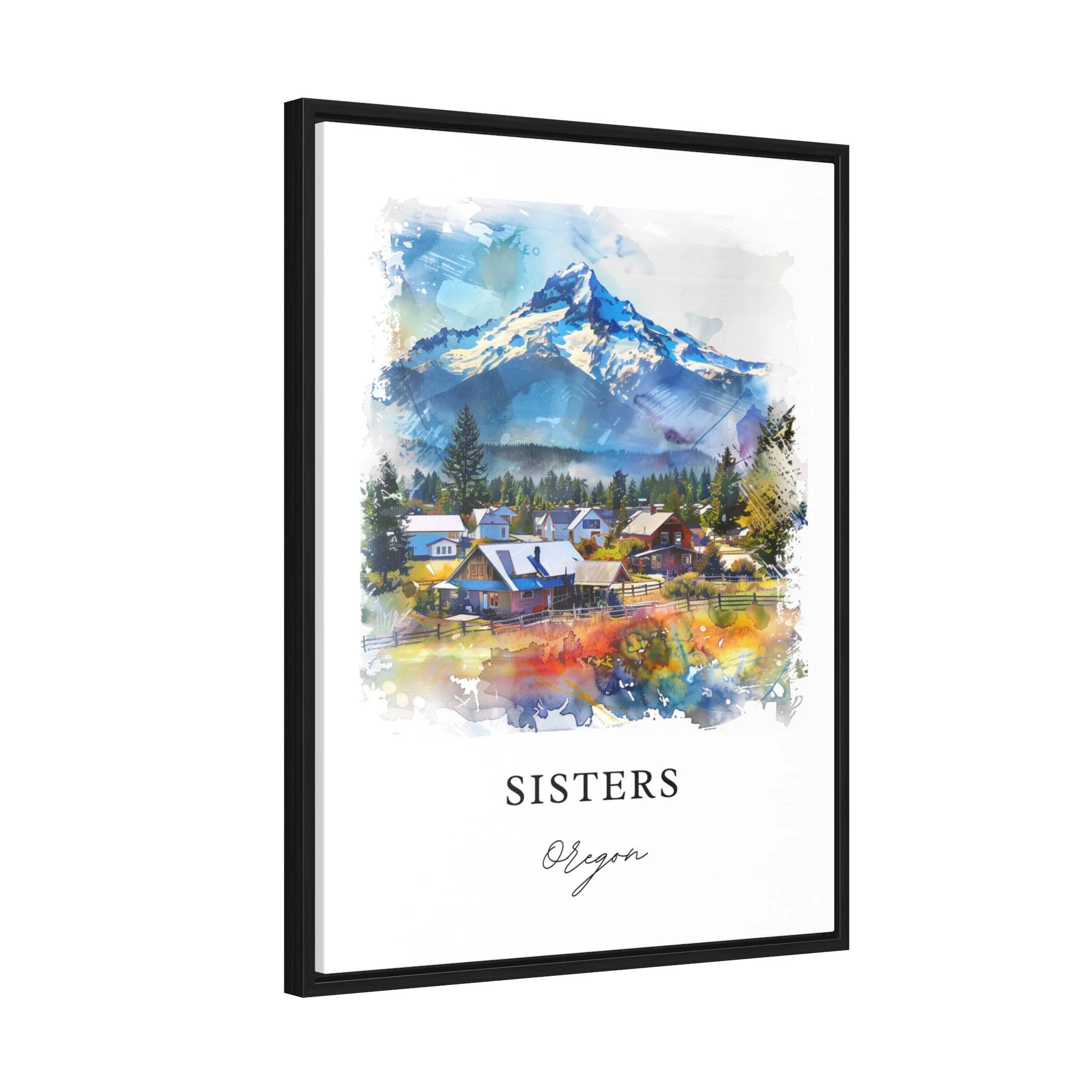 Sisters, Oregon, Oregon – Watercolor Art Print - Image 6