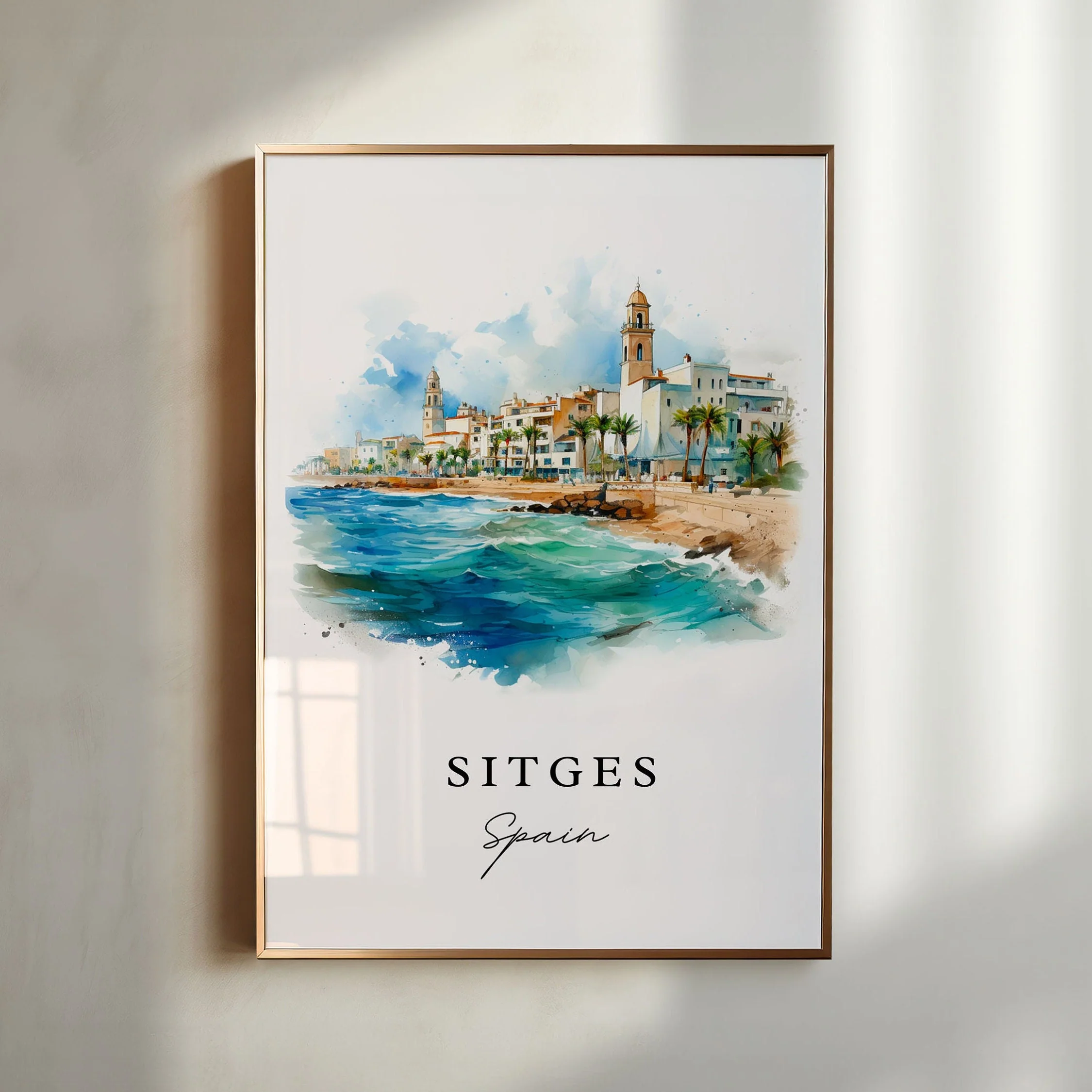 Sitges, Spain – Watercolor Art Print
