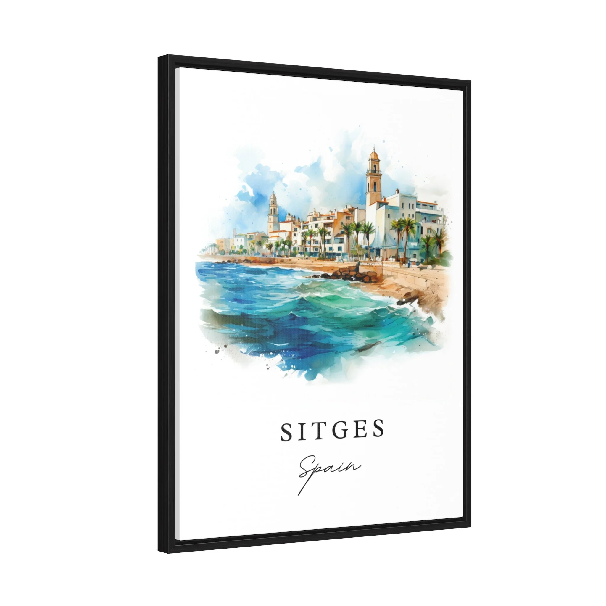 Sitges, Spain – Watercolor Art Print - Image 6