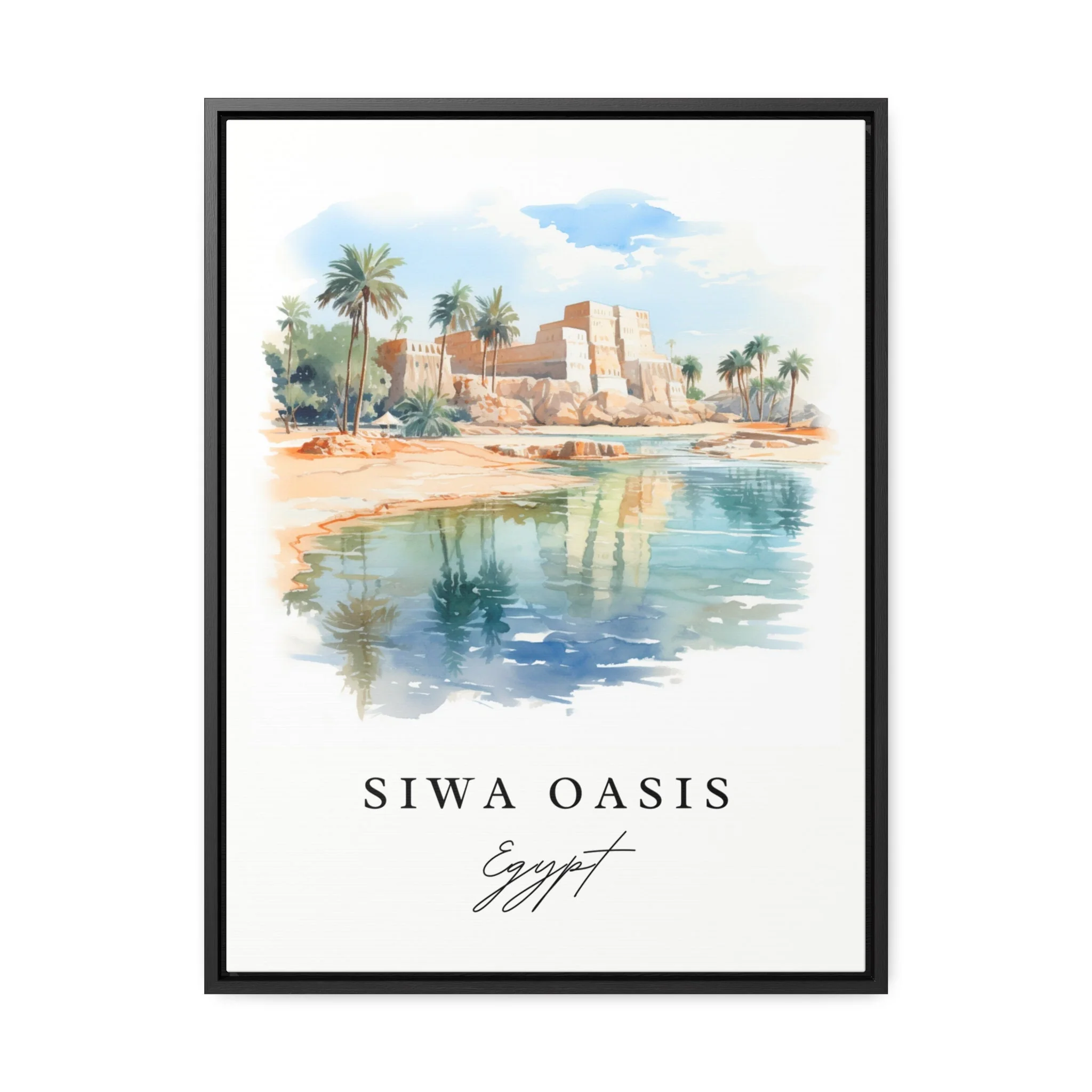 Siwa Oasis, Egypt – Watercolor Art Print - Image 6
