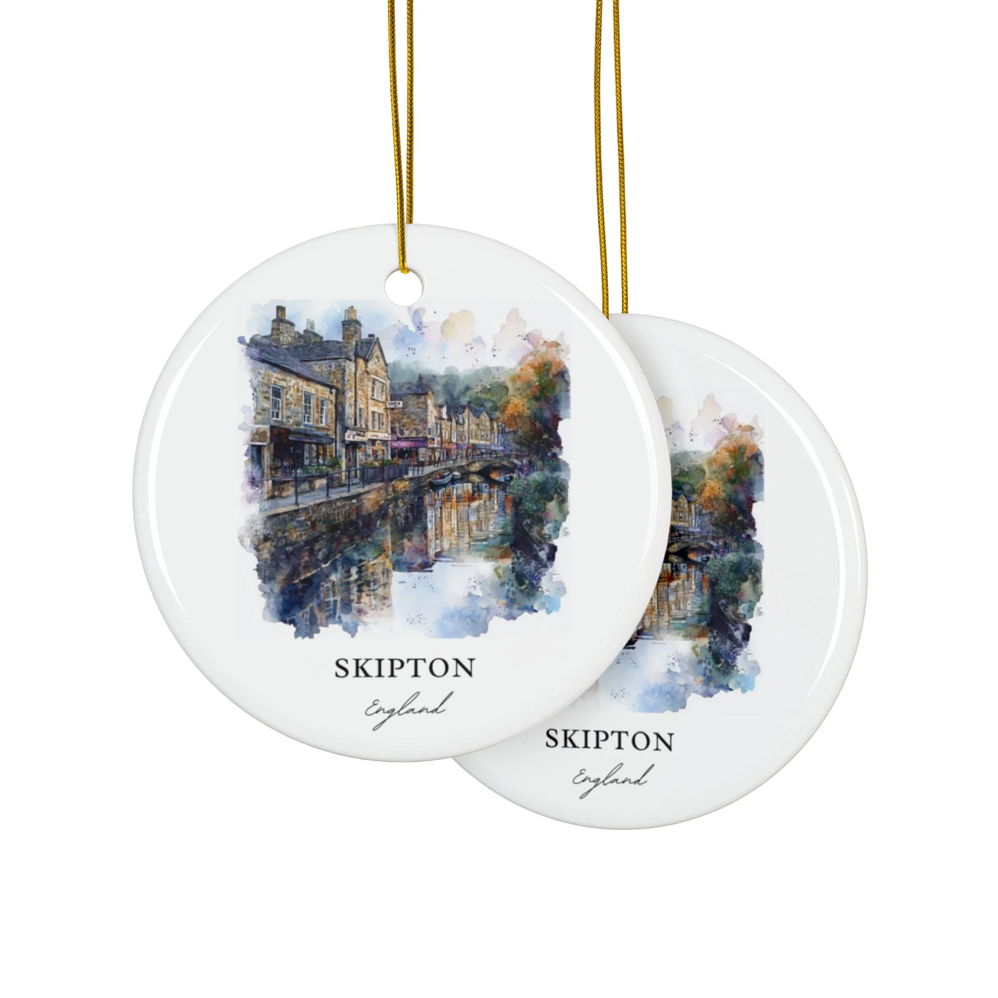 Skipton England Ornament: Unique Skipton Souvenir, Skipton Xmas Decor, and Authentic Skipton England Gift - Image 2