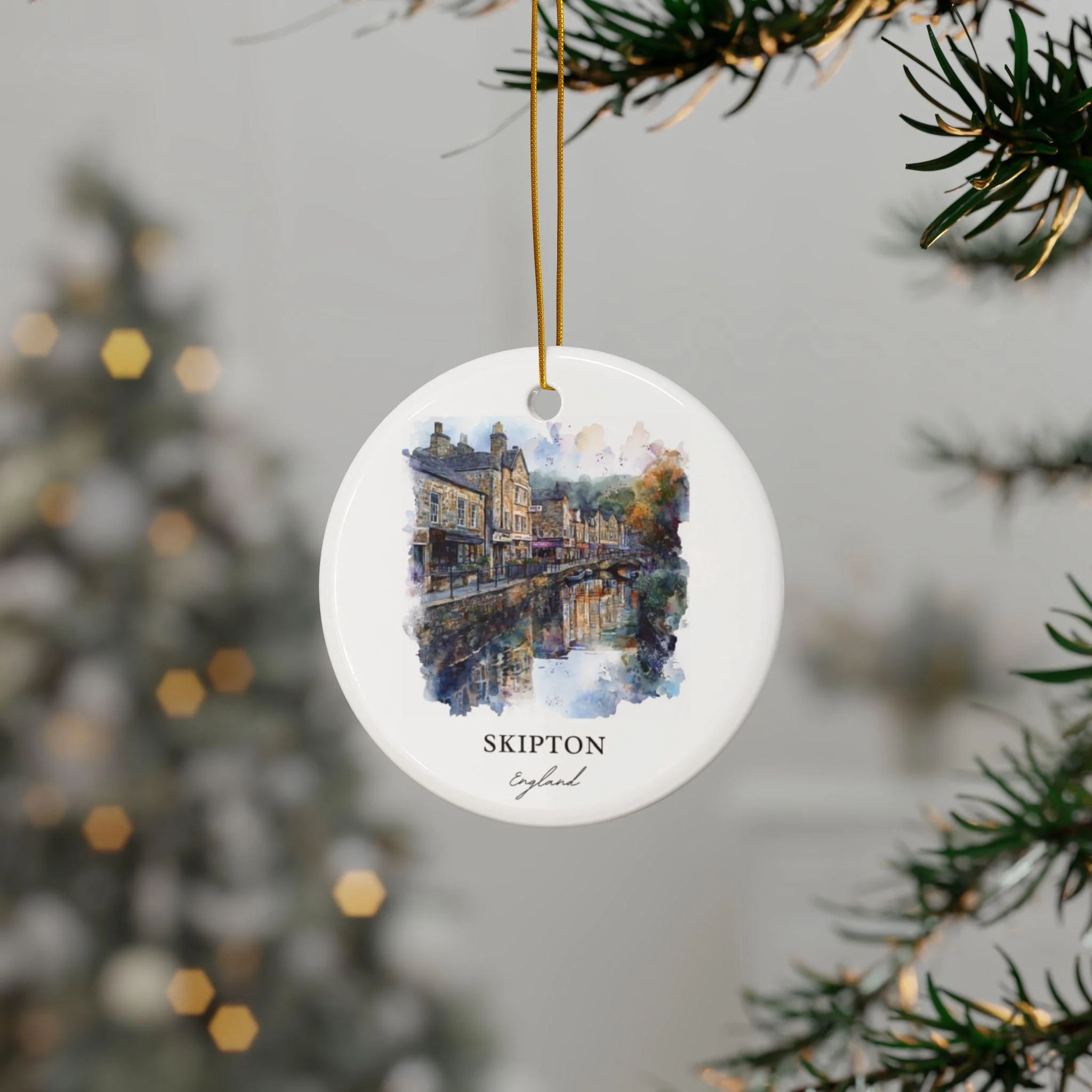 Skipton England Ornament: Unique Skipton Souvenir, Skipton Xmas Decor, and Authentic Skipton England Gift - Image 3