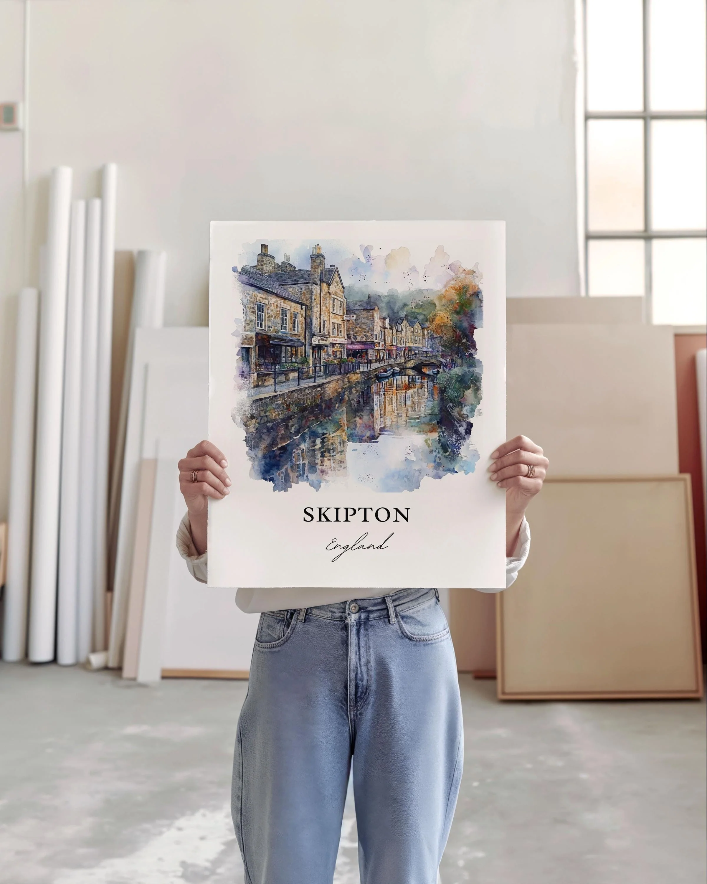 Skipton, England – Watercolor Art Print - Image 4