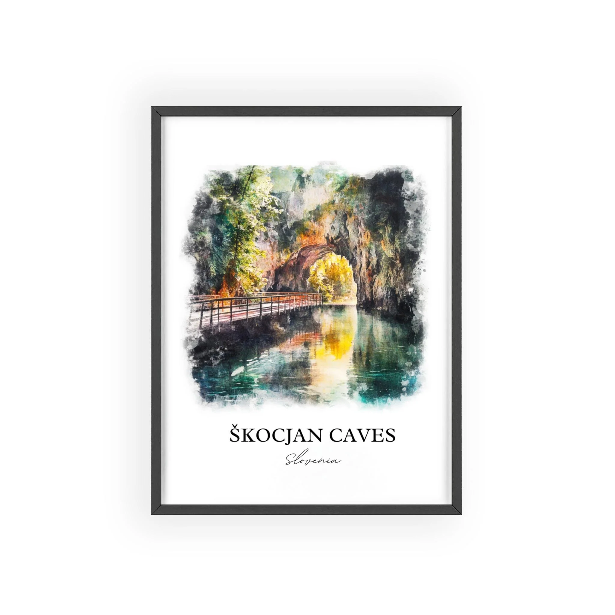 Skocjan Caves, Slovenia – Watercolor Art Print - Image 7