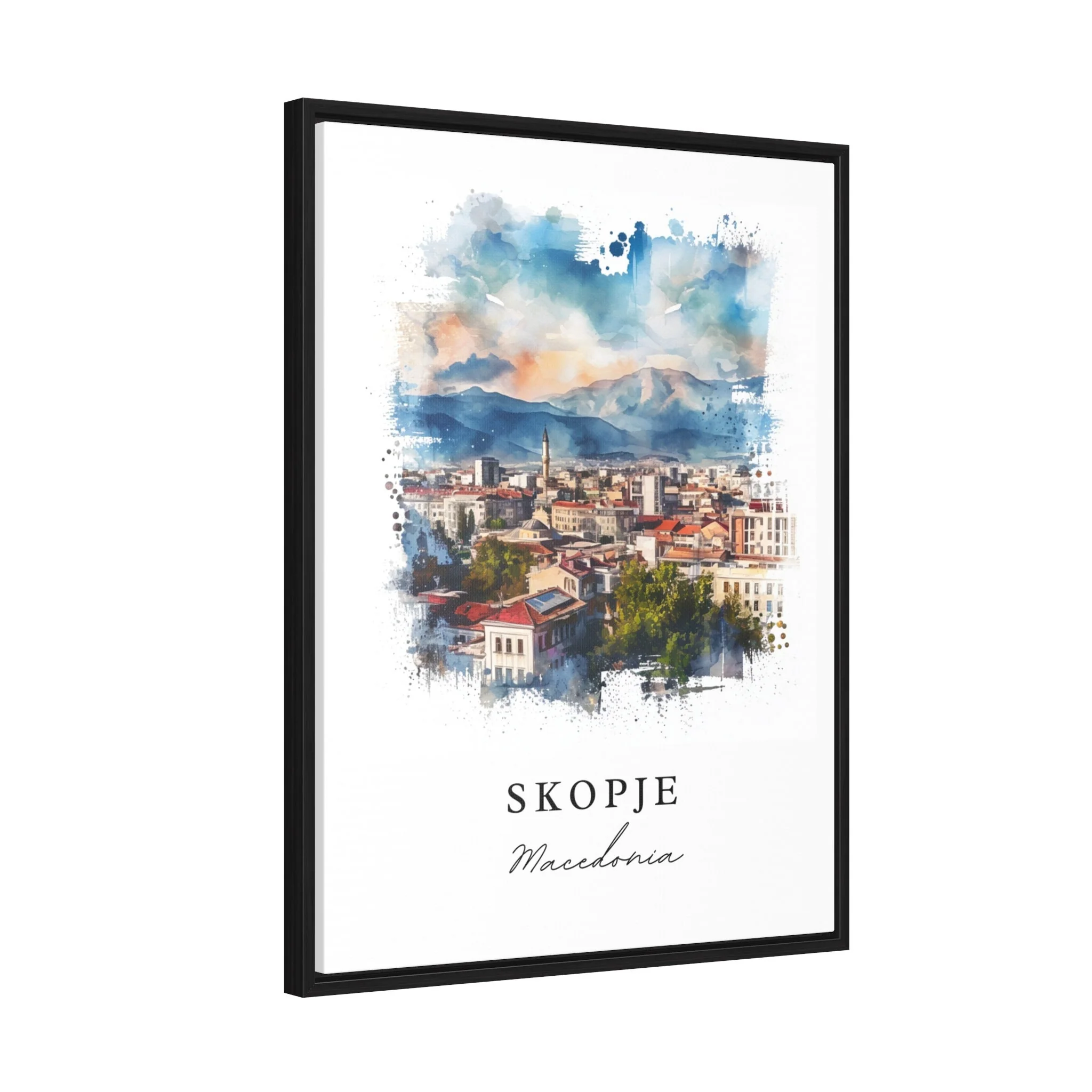 Skopje, Macedonia – Watercolor Art Print - Image 7