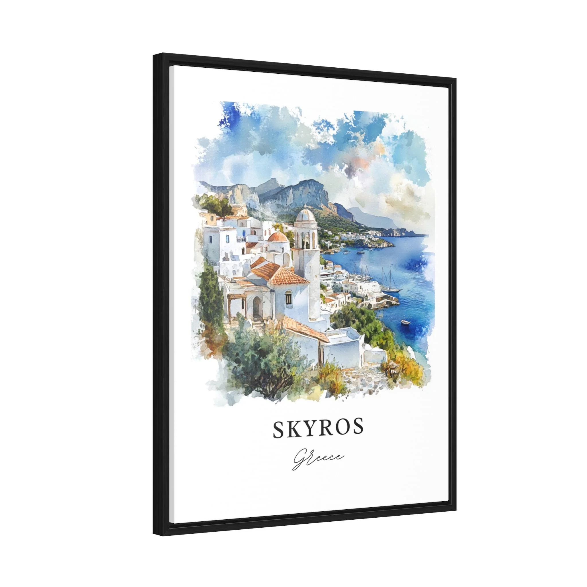 Skyros, Greece – Watercolor Art Print - Image 8