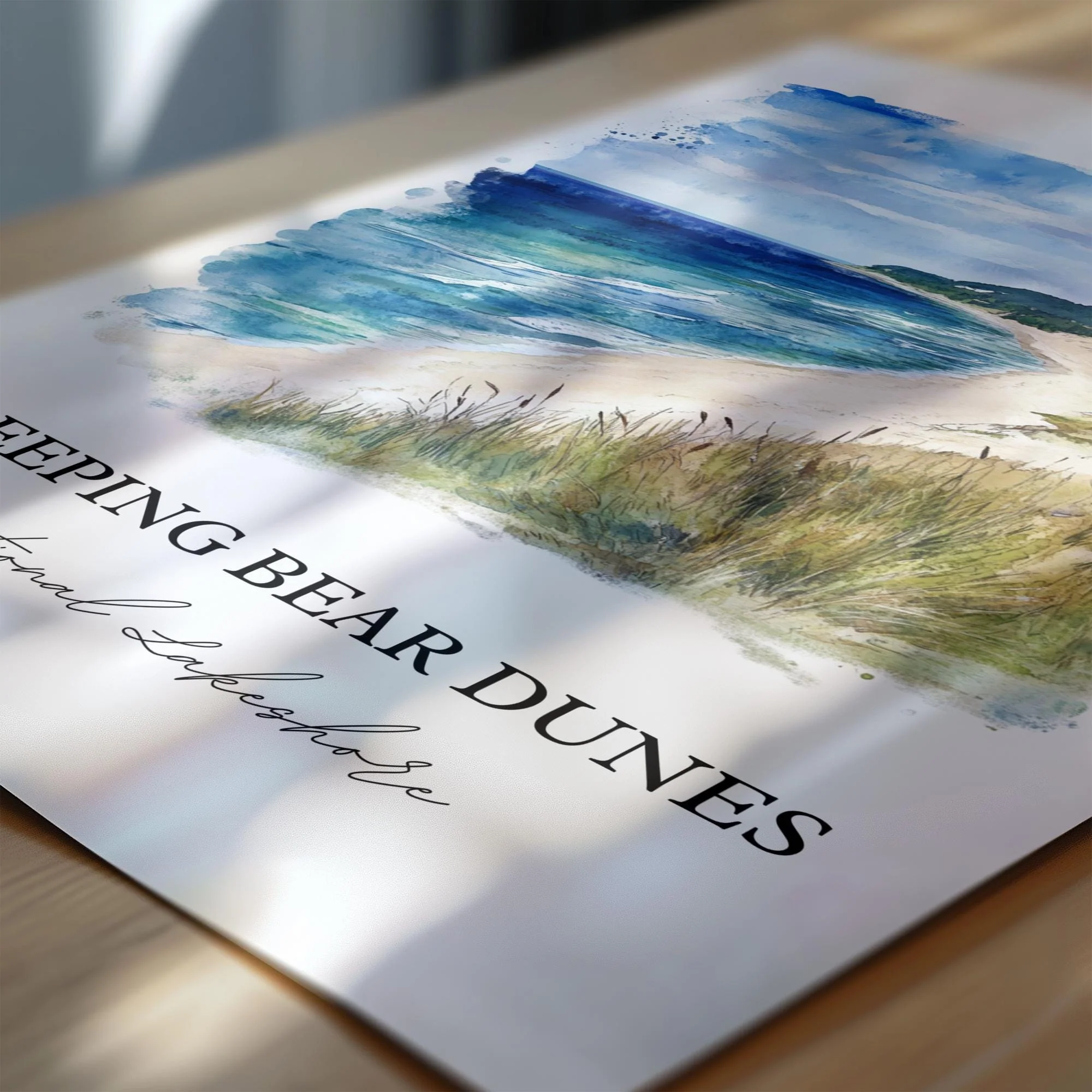 Sleeping Bear Dunes, USA – Watercolor Art Print - Image 3