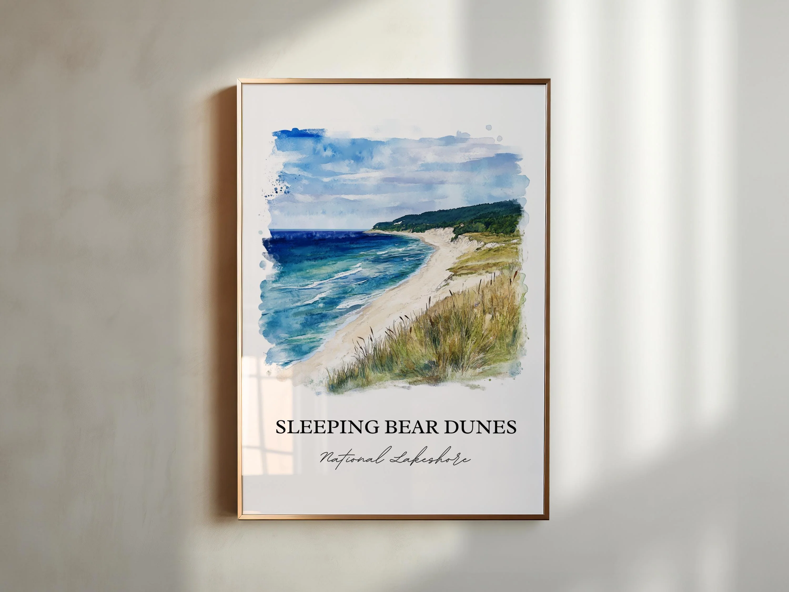 Sleeping Bear Dunes, USA – Watercolor Art Print - Image 6