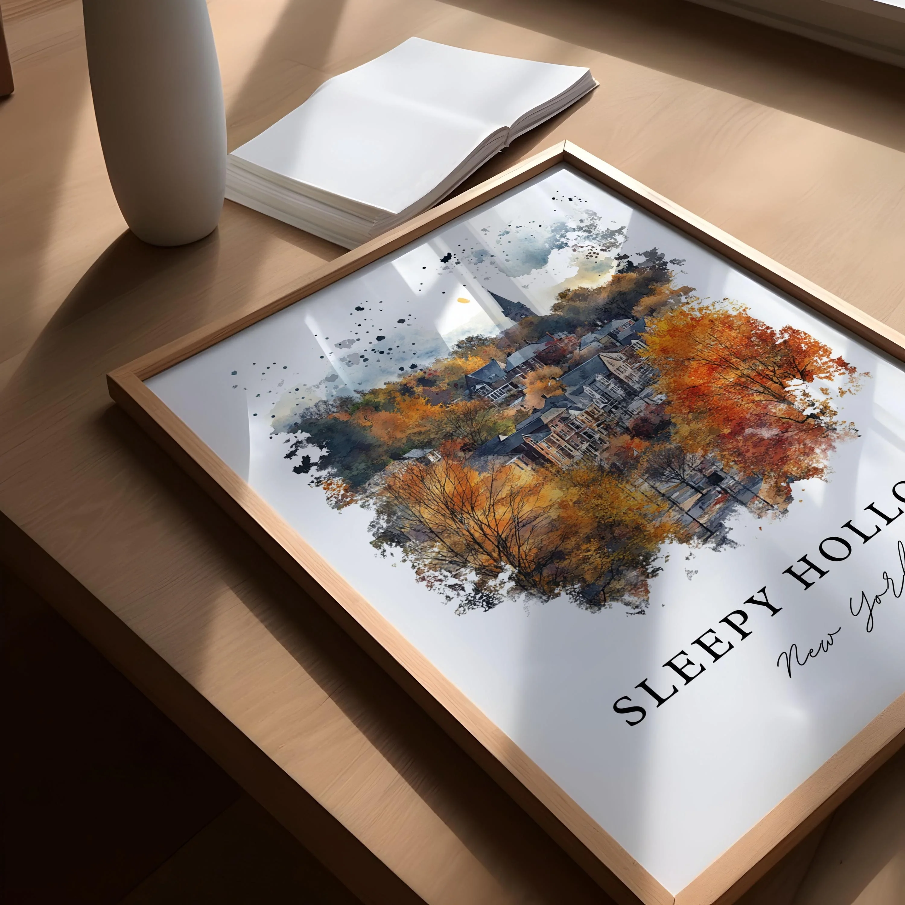 Sleepy Hollow, NY, USA – Watercolor Art Print - Image 3
