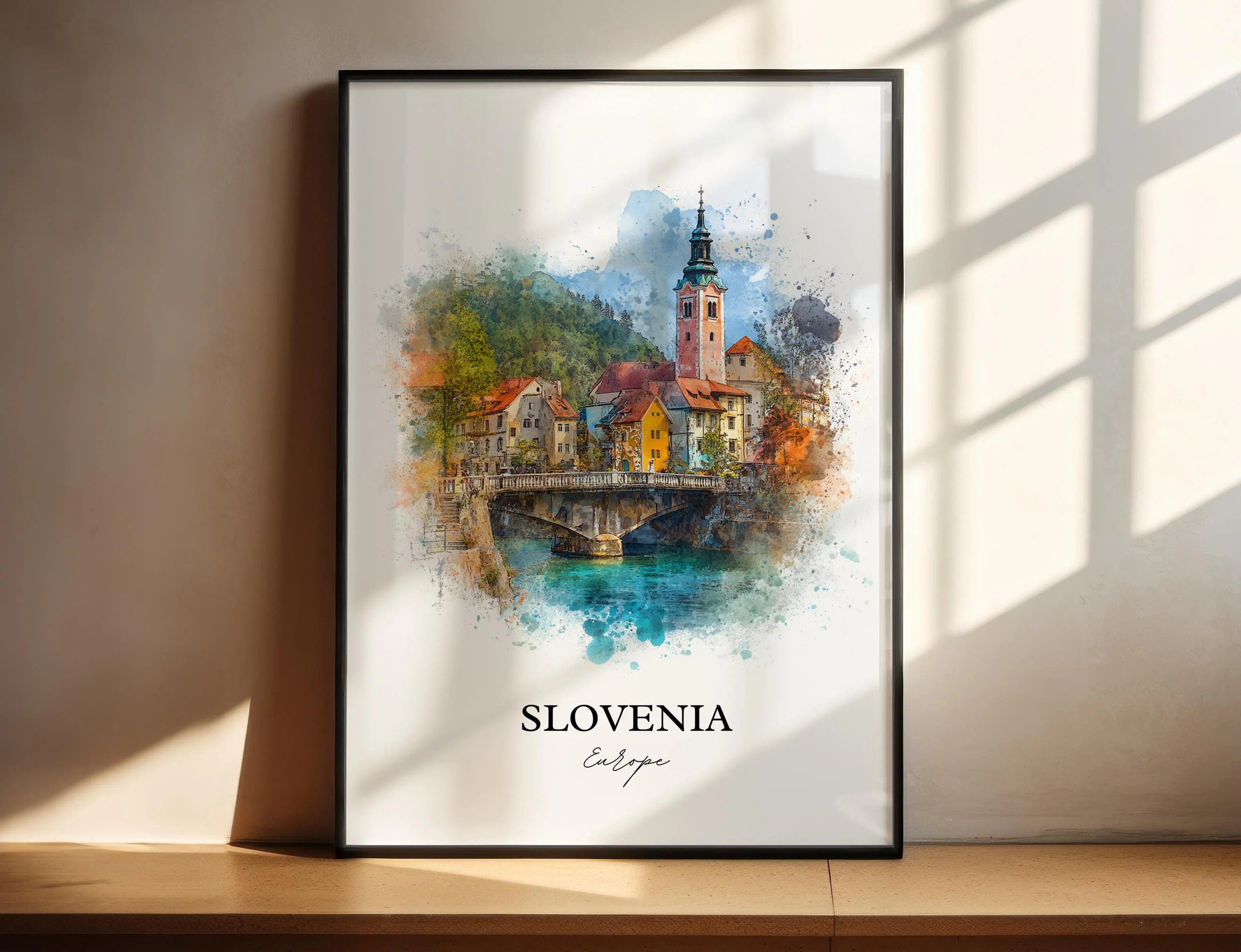 Slovenia, Slovenia – Watercolor Art Print
