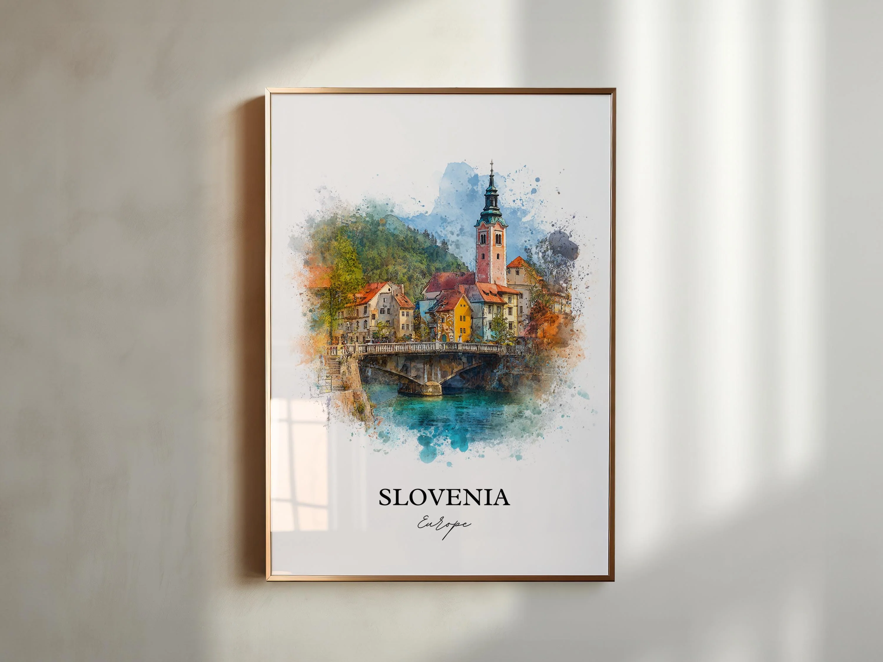 Slovenia, Slovenia – Watercolor Art Print - Image 3