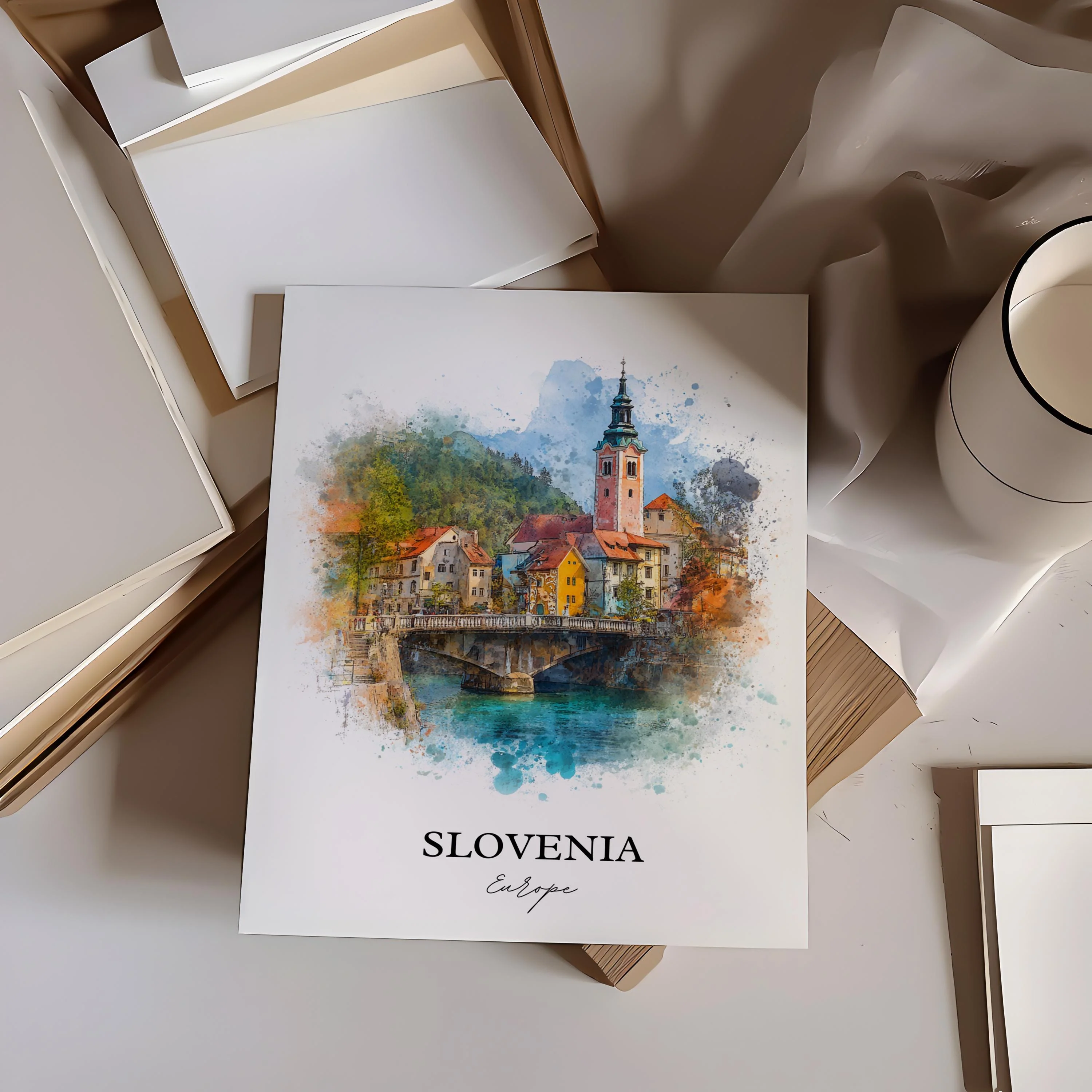Slovenia, Slovenia – Watercolor Art Print - Image 6