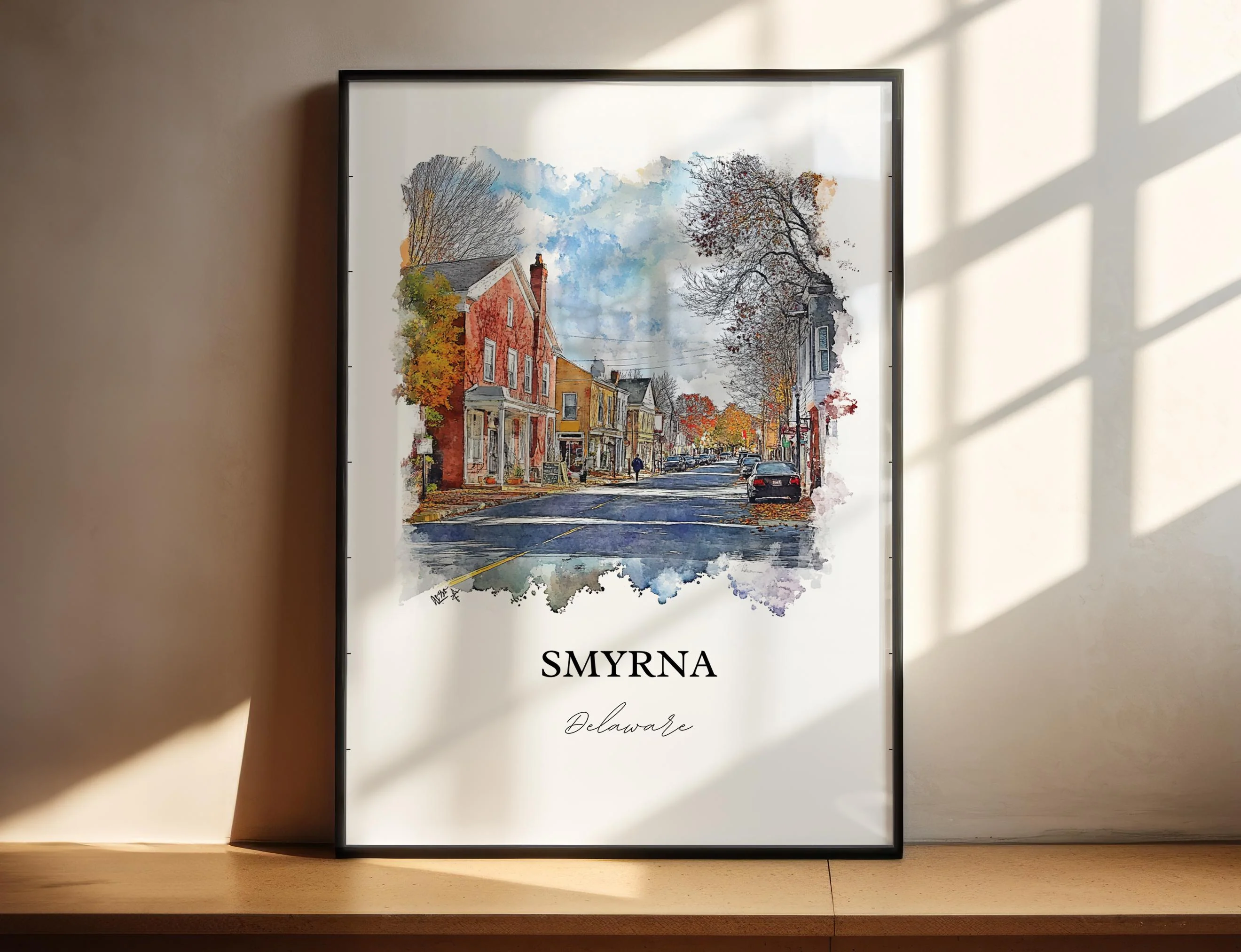 Smyrna, Delaware, USA – Watercolor Art Print - Image 5
