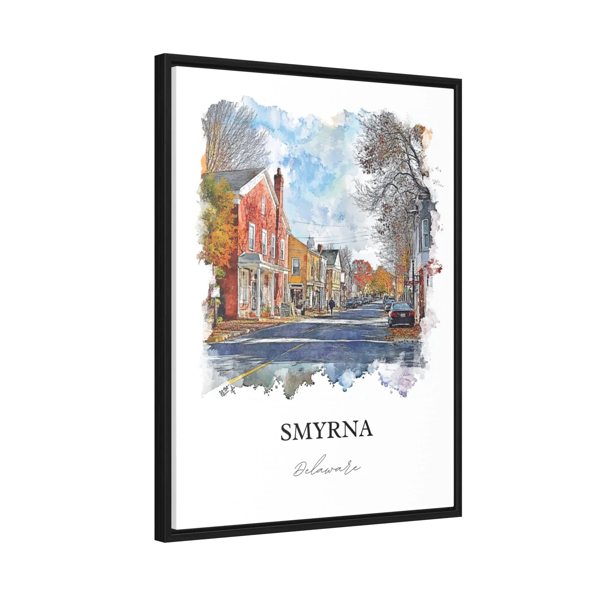 Smyrna, Delaware, USA – Watercolor Art Print - Image 8