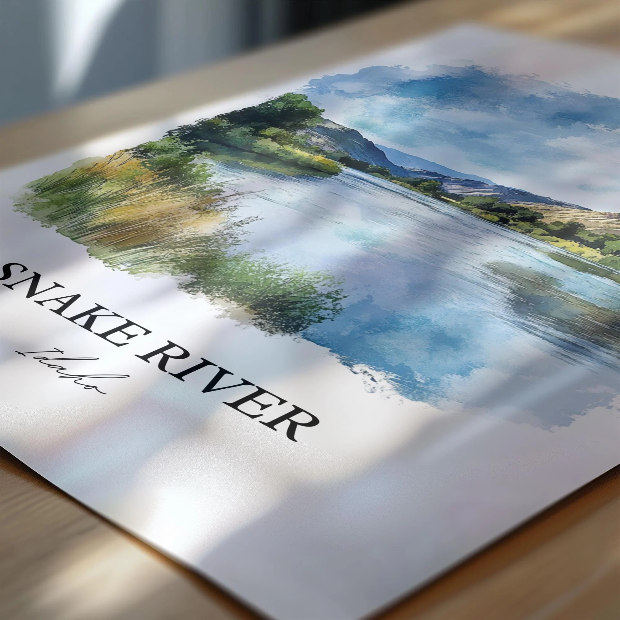 Snake River, Idaho, USA – Watercolor Art Print - Image 2