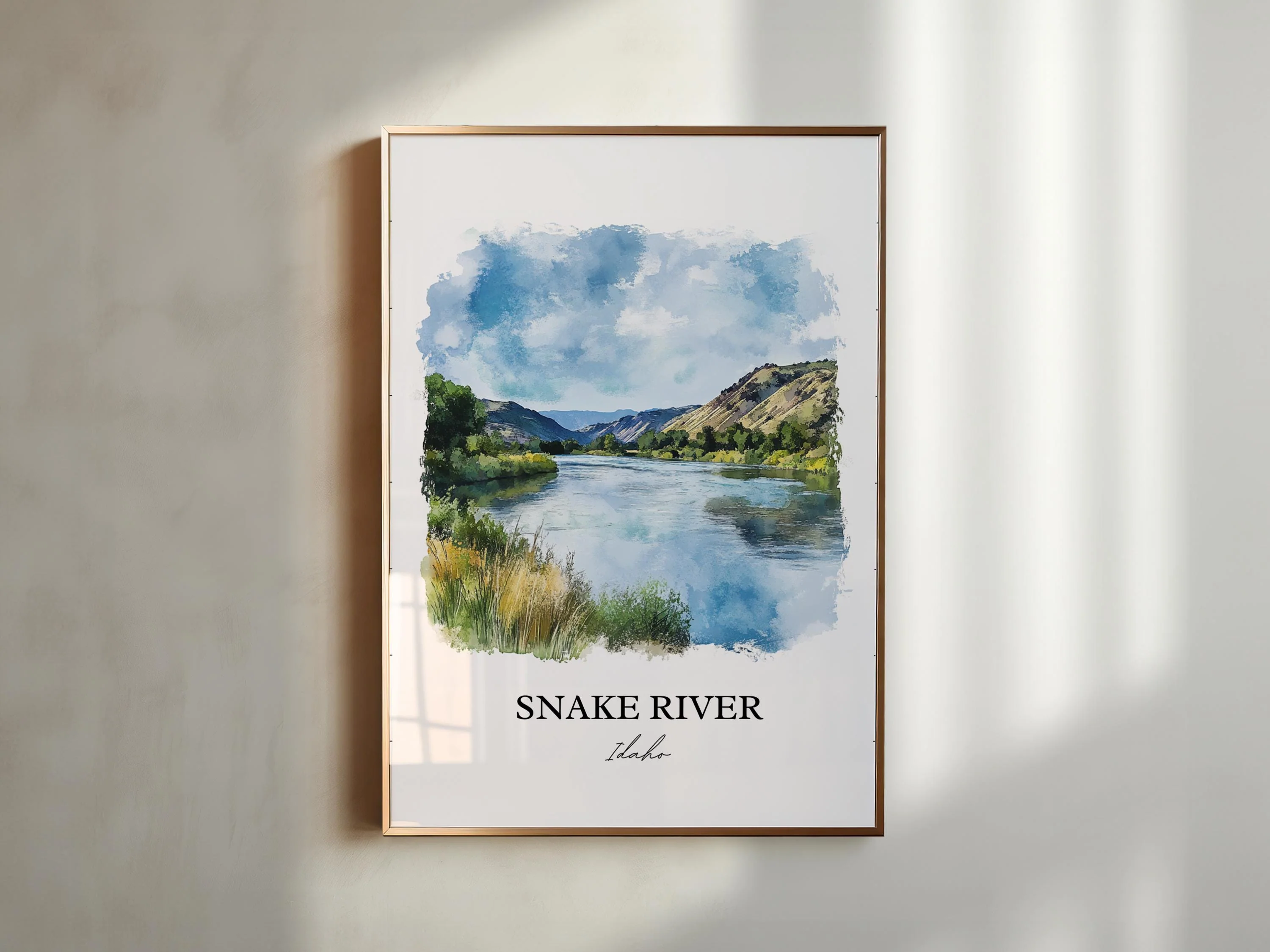 Snake River, Idaho, USA – Watercolor Art Print - Image 3