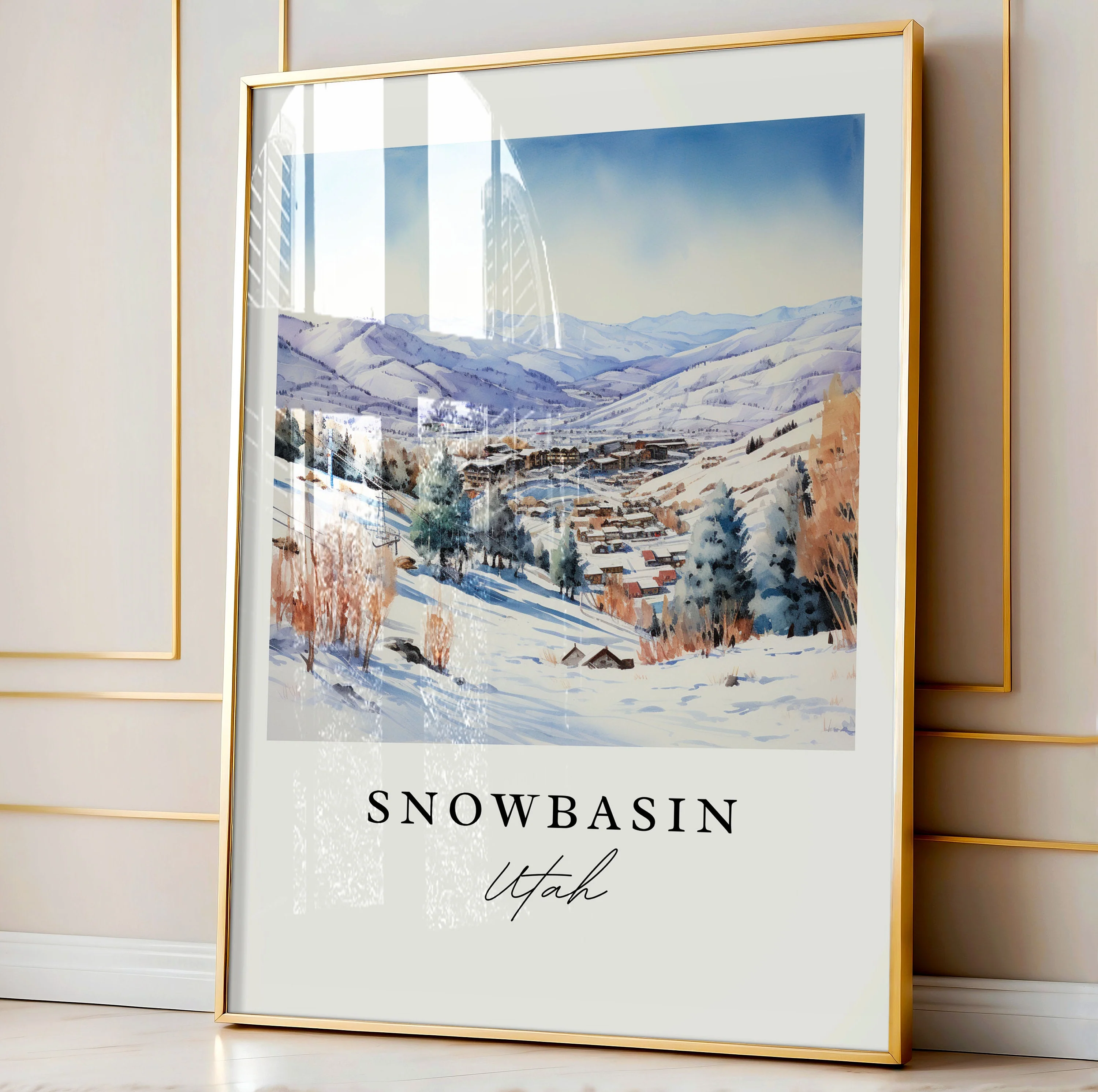 Snowbasin, Utah, Utah – Watercolor Art Print - Image 4