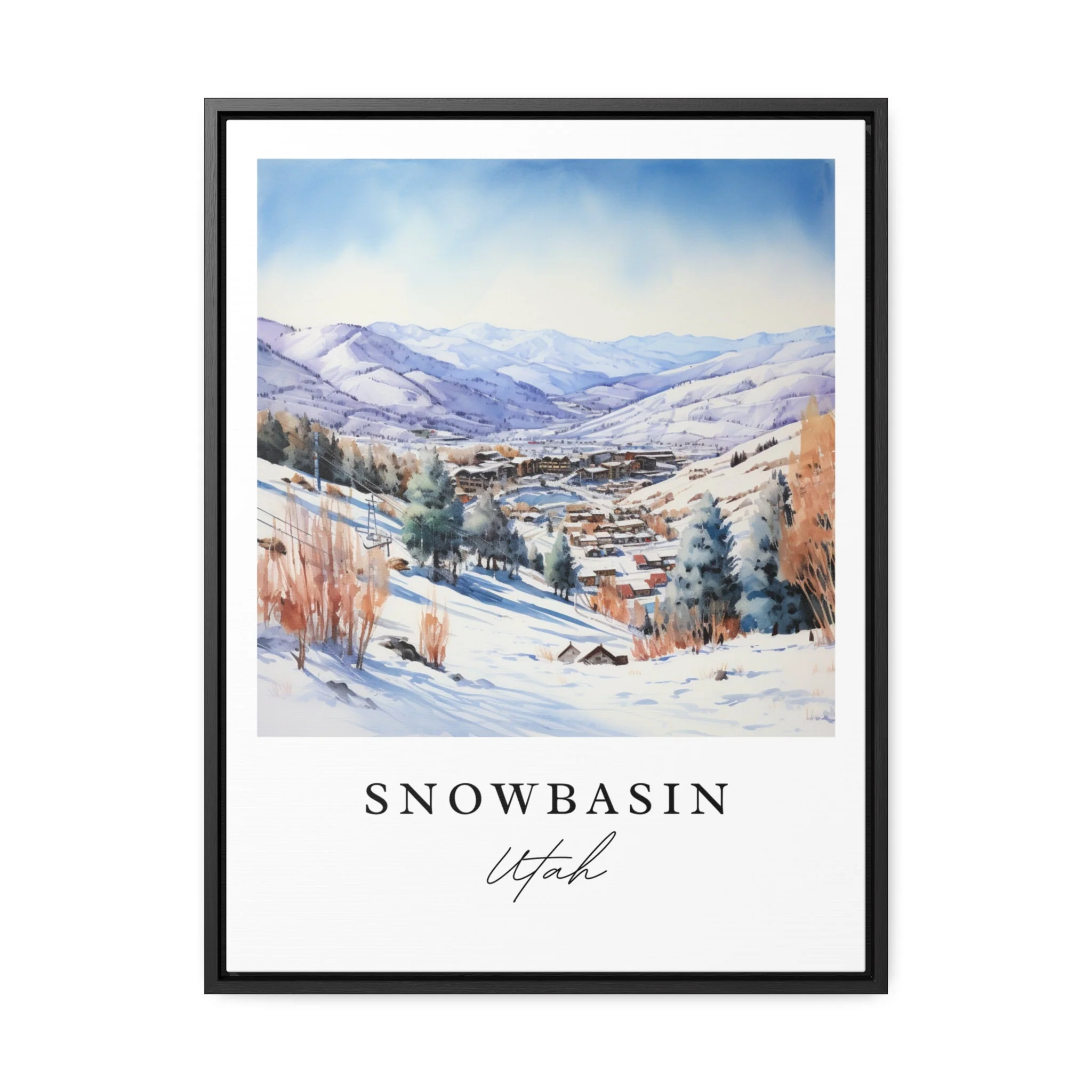Snowbasin, Utah, Utah – Watercolor Art Print - Image 6