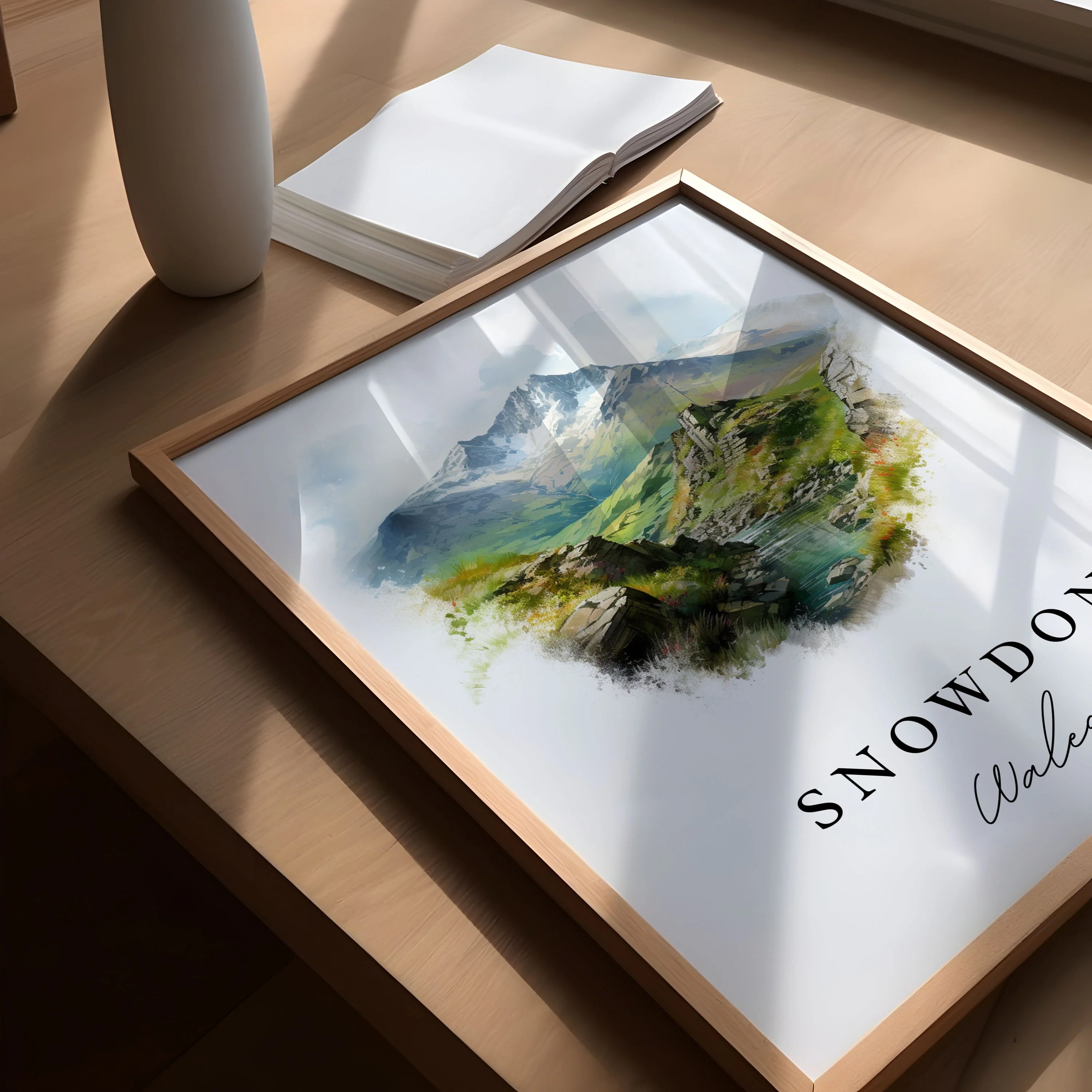 Snowdon, Wales – Watercolor Art Print - Image 4