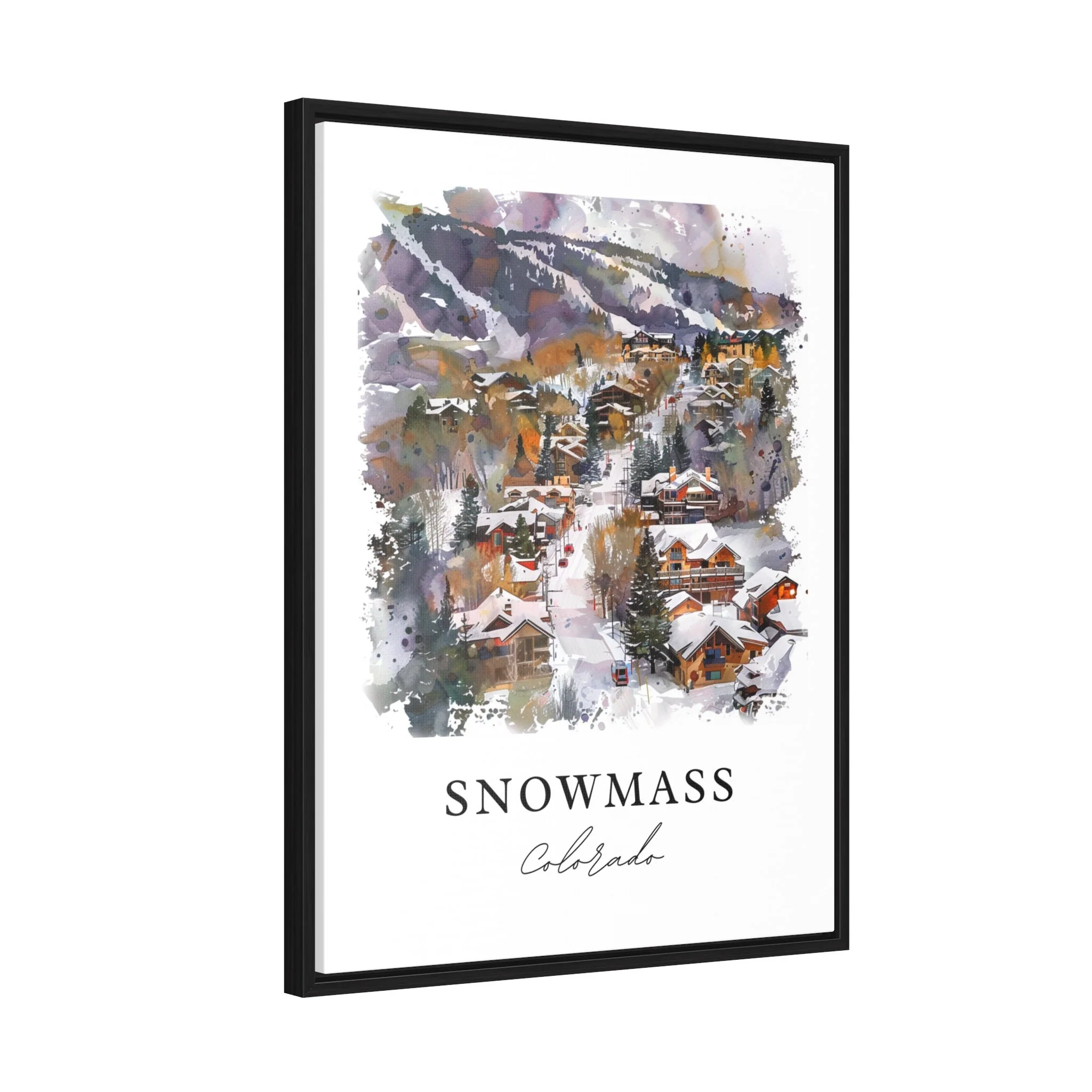 Snowmass, Colorado, USA – Watercolor Art Print - Image 6