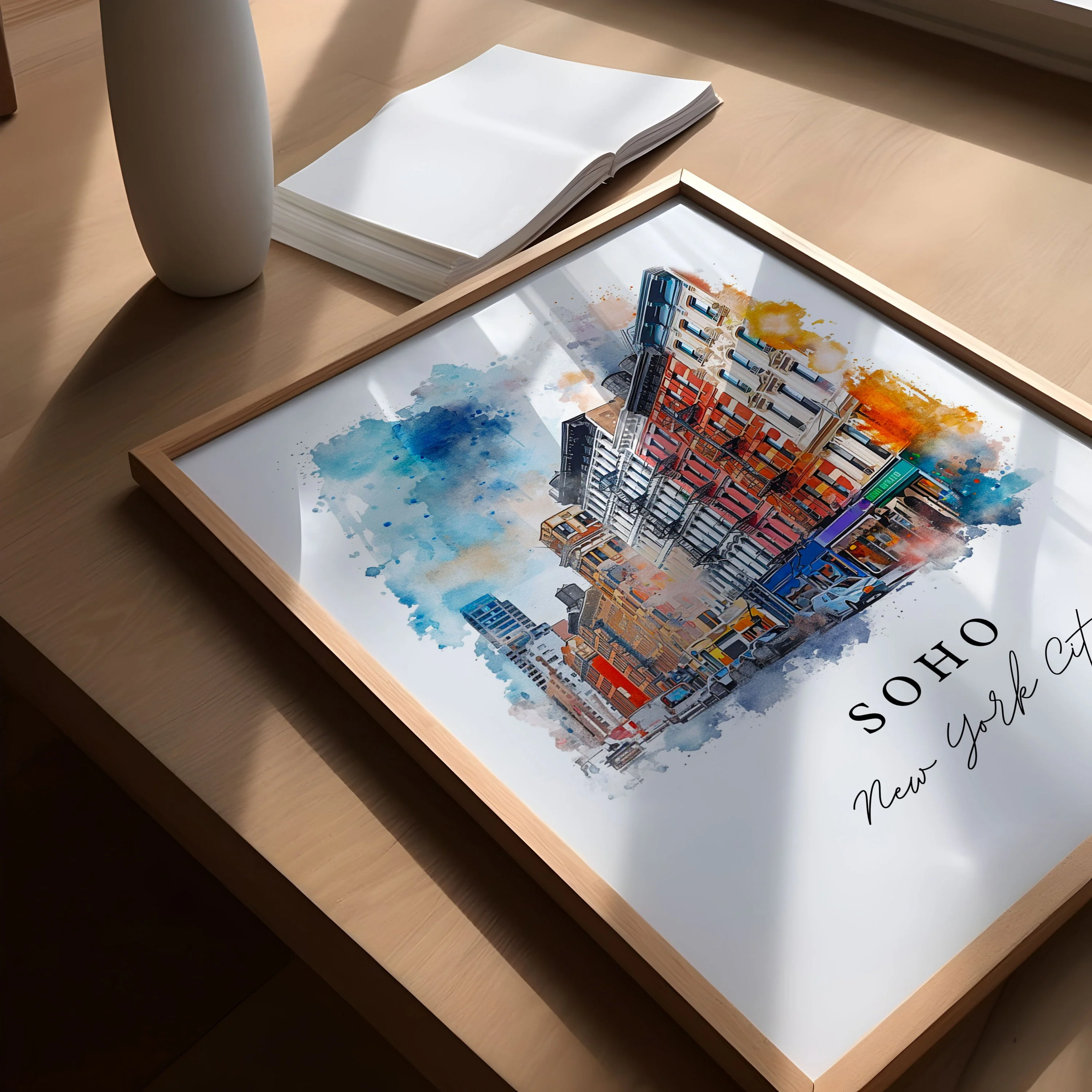 SoHo, NYC, New York – Watercolor Art Print - Image 3
