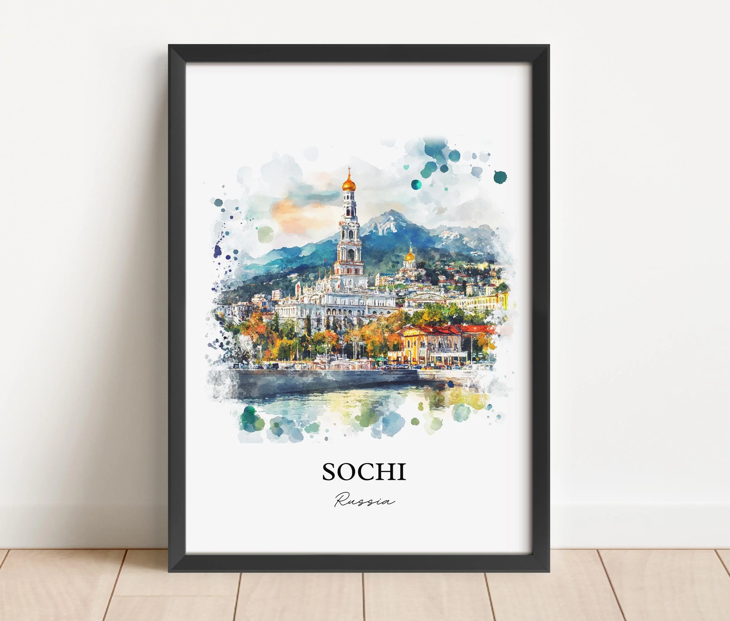 Sochi, Russia – Watercolor Art Print - Image 6