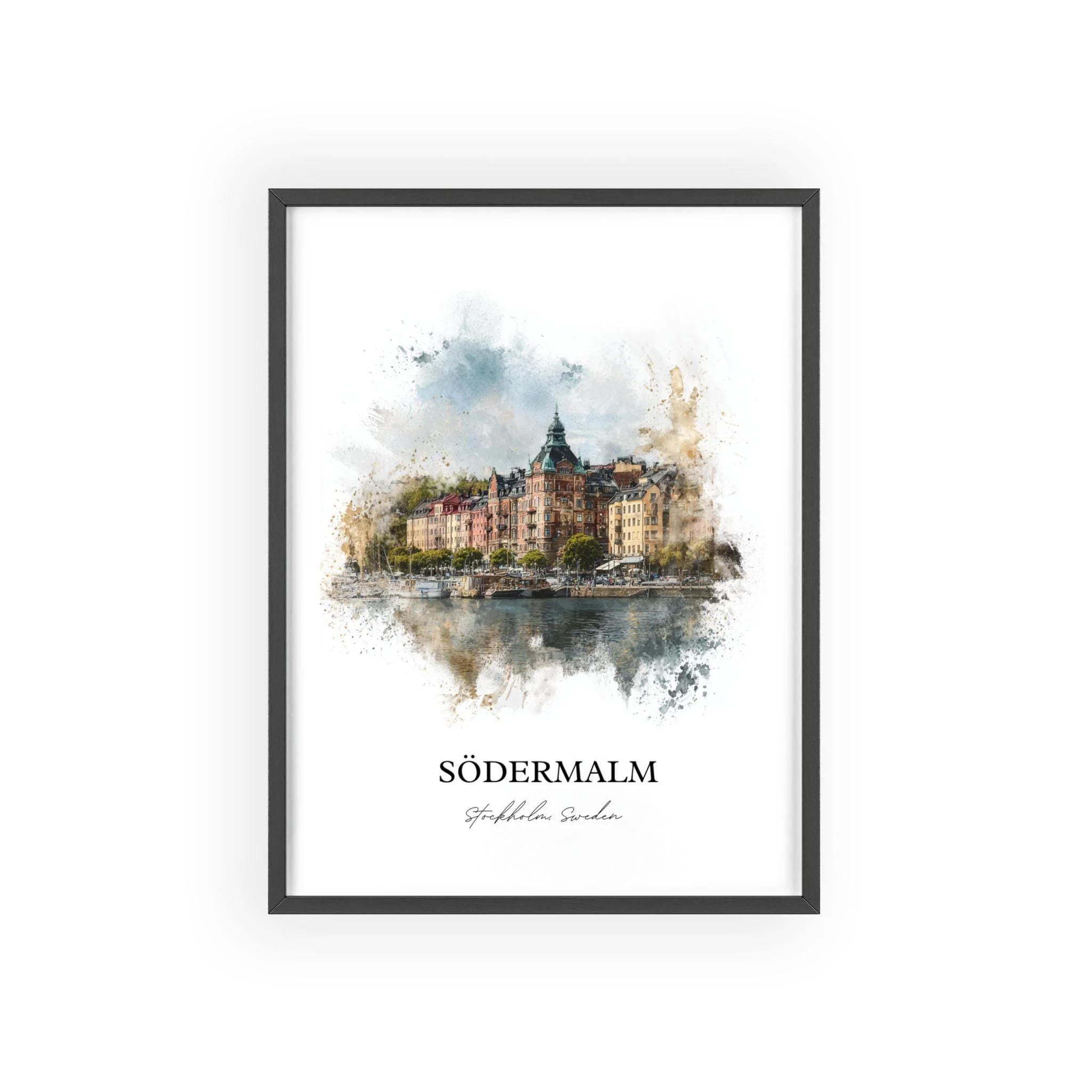 Södermalm, Sweden – Watercolor Art Print - Image 10