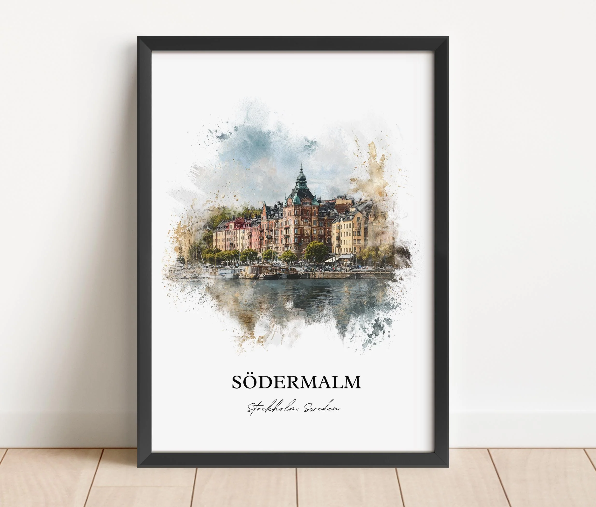 Södermalm, Sweden – Watercolor Art Print - Image 6