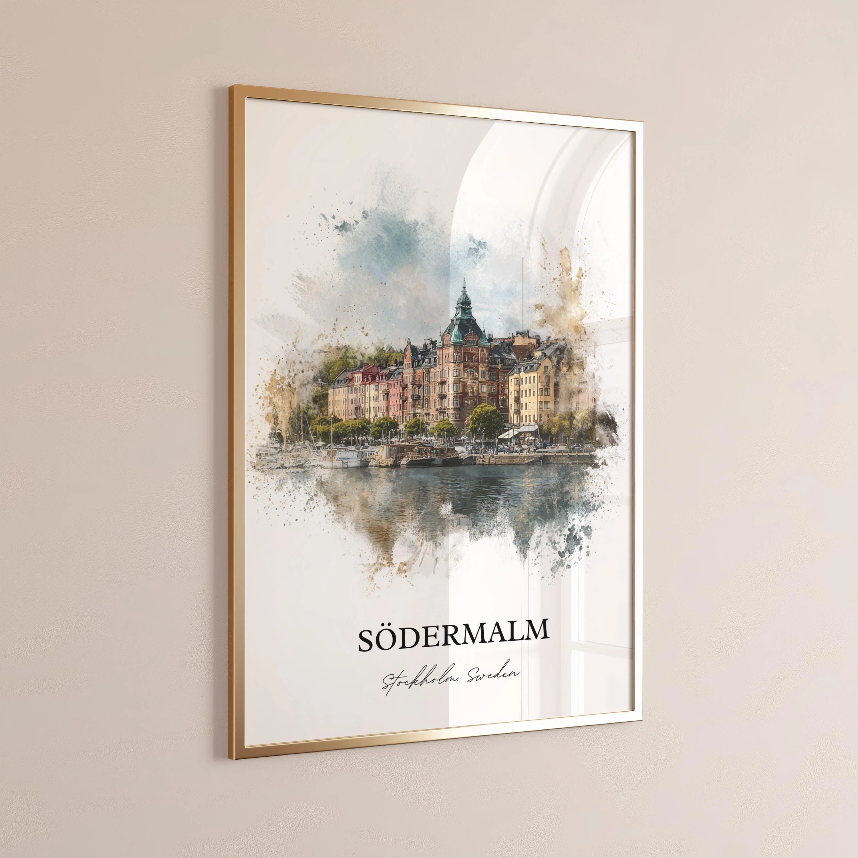 Södermalm, Sweden – Watercolor Art Print - Image 9
