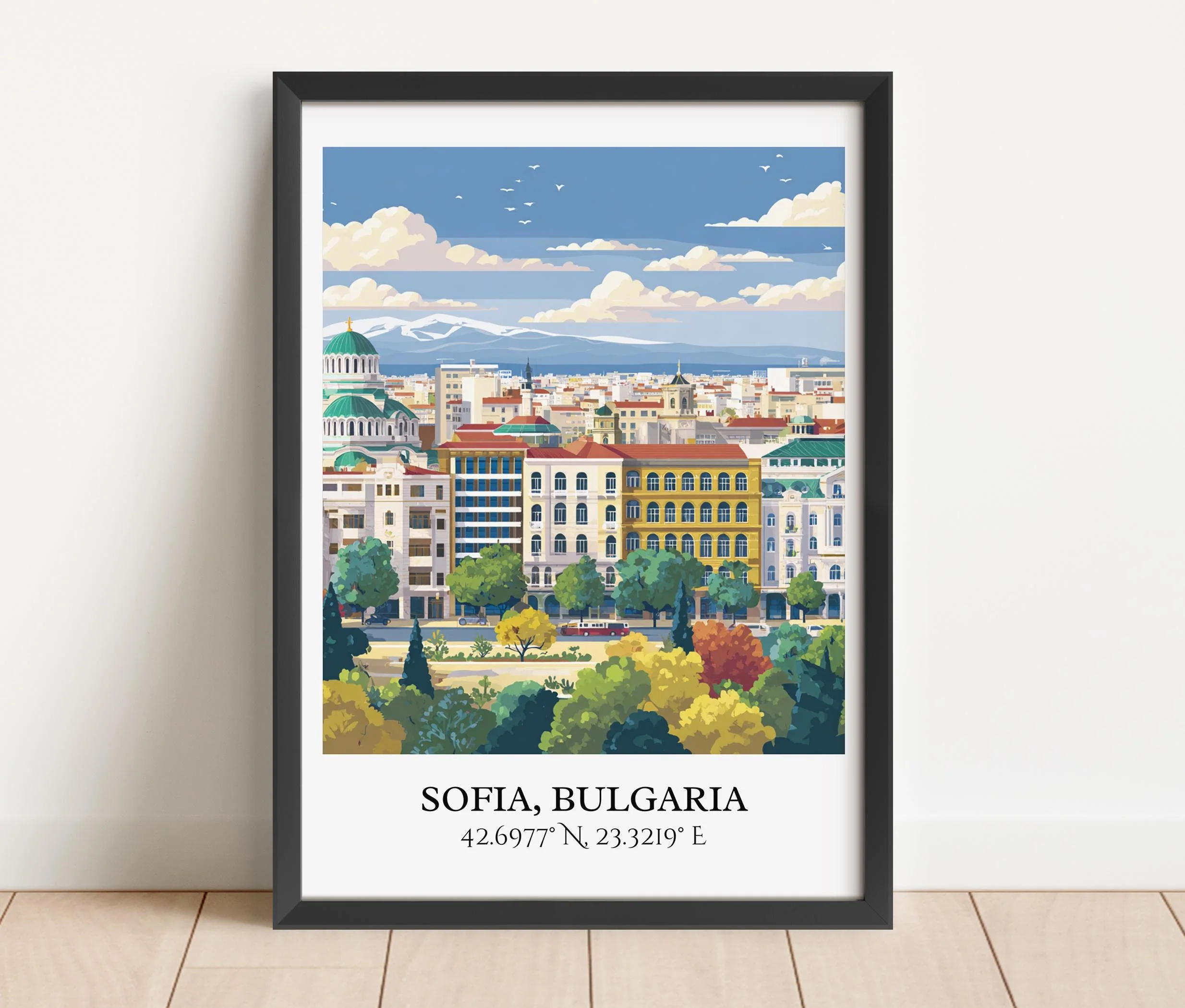 Sofia, Bulgaria – Watercolor Art Print - Image 4